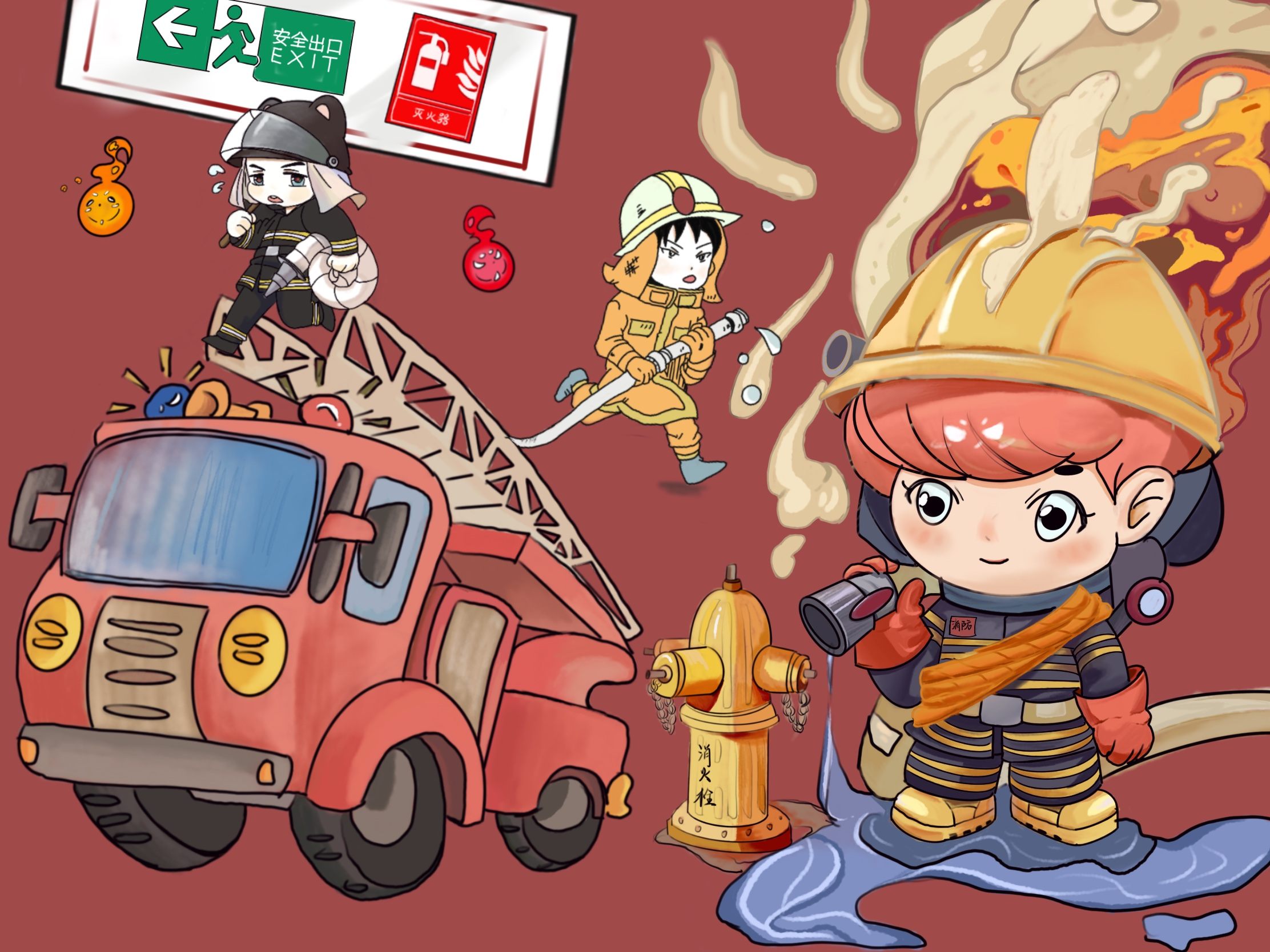 消防员 - . - 原创作品 - 视觉中国(爱视觉)