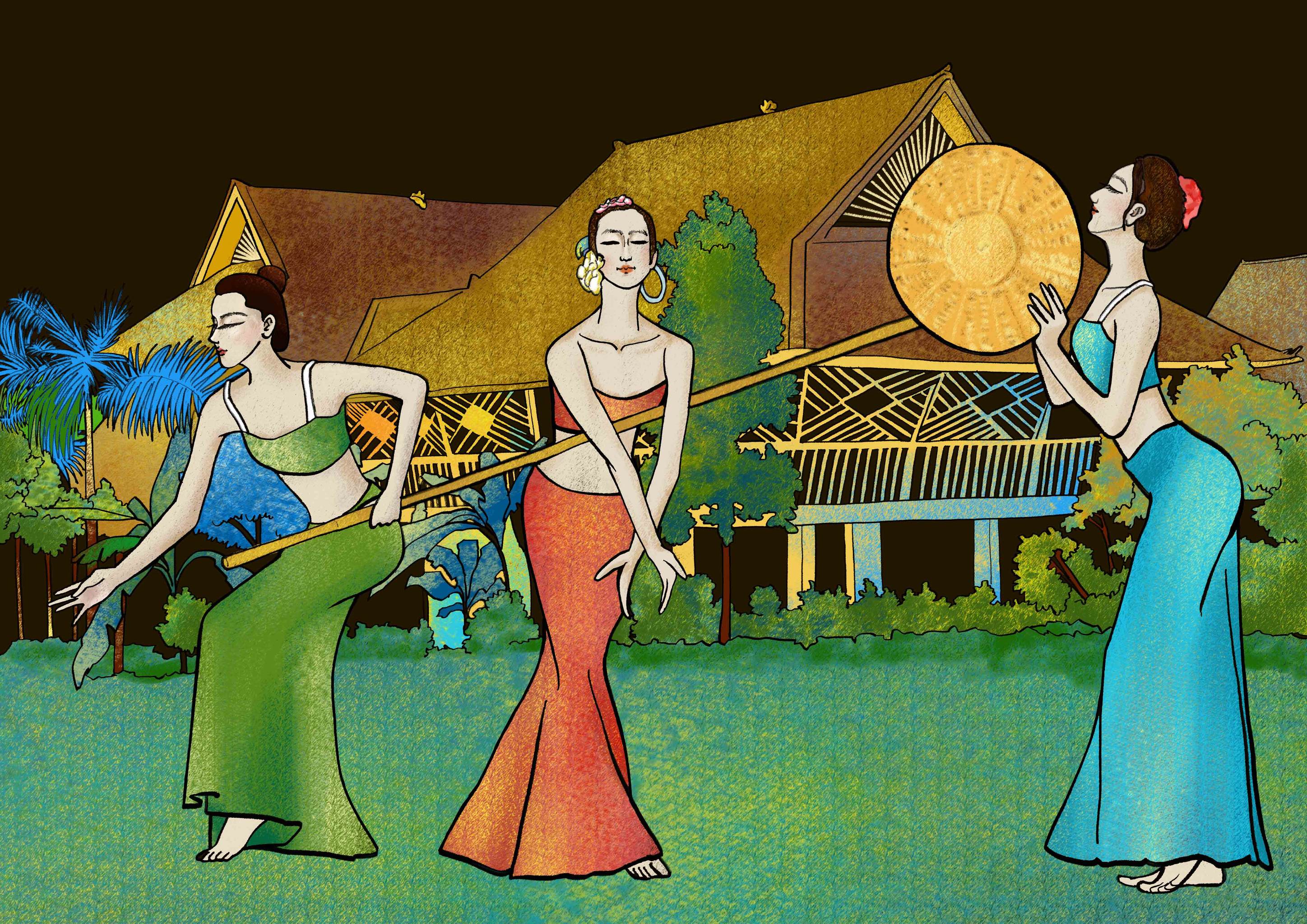 张如辰|《花开东方》 - 北京印刷学院插画专业 - 原创作品 - 视觉中国