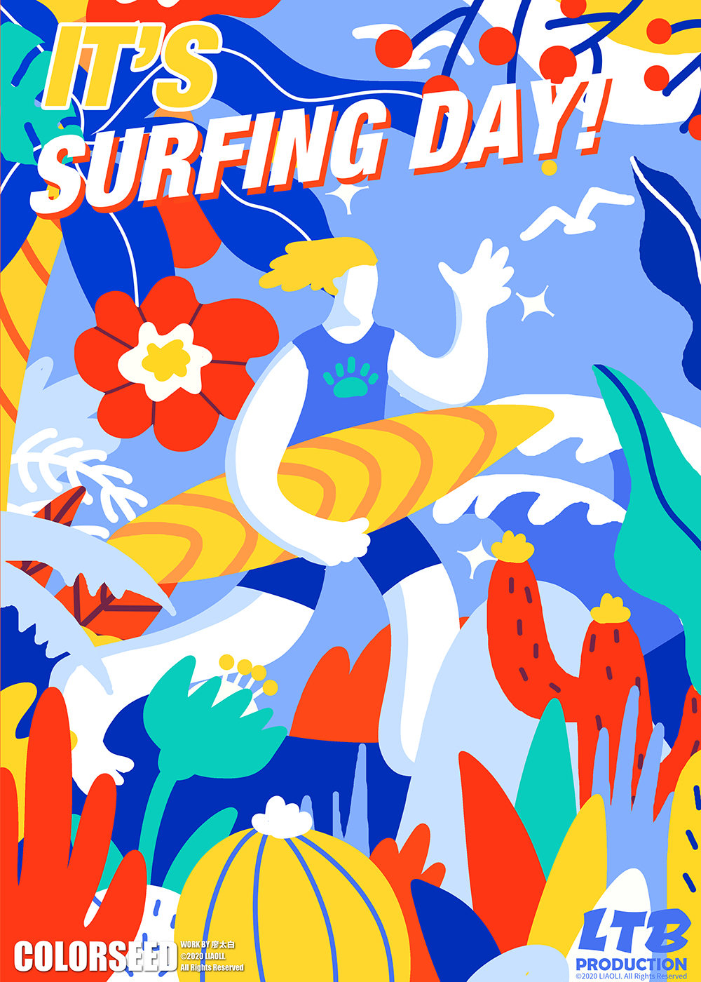 扁平风格插画海报 - 廖仲行 - 原创作品 - 视觉中国(shijueme)