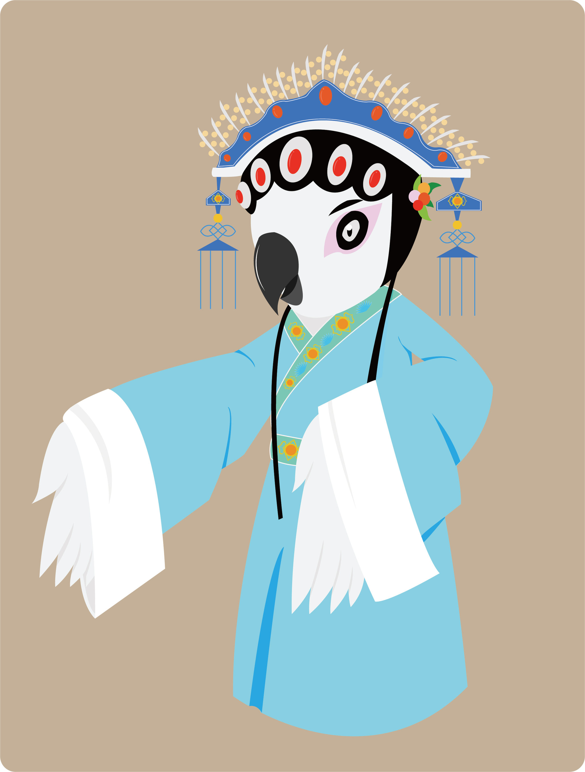 鹦鹉——青衣 - yfq - 原创作品 - 视觉中国(爱视觉)