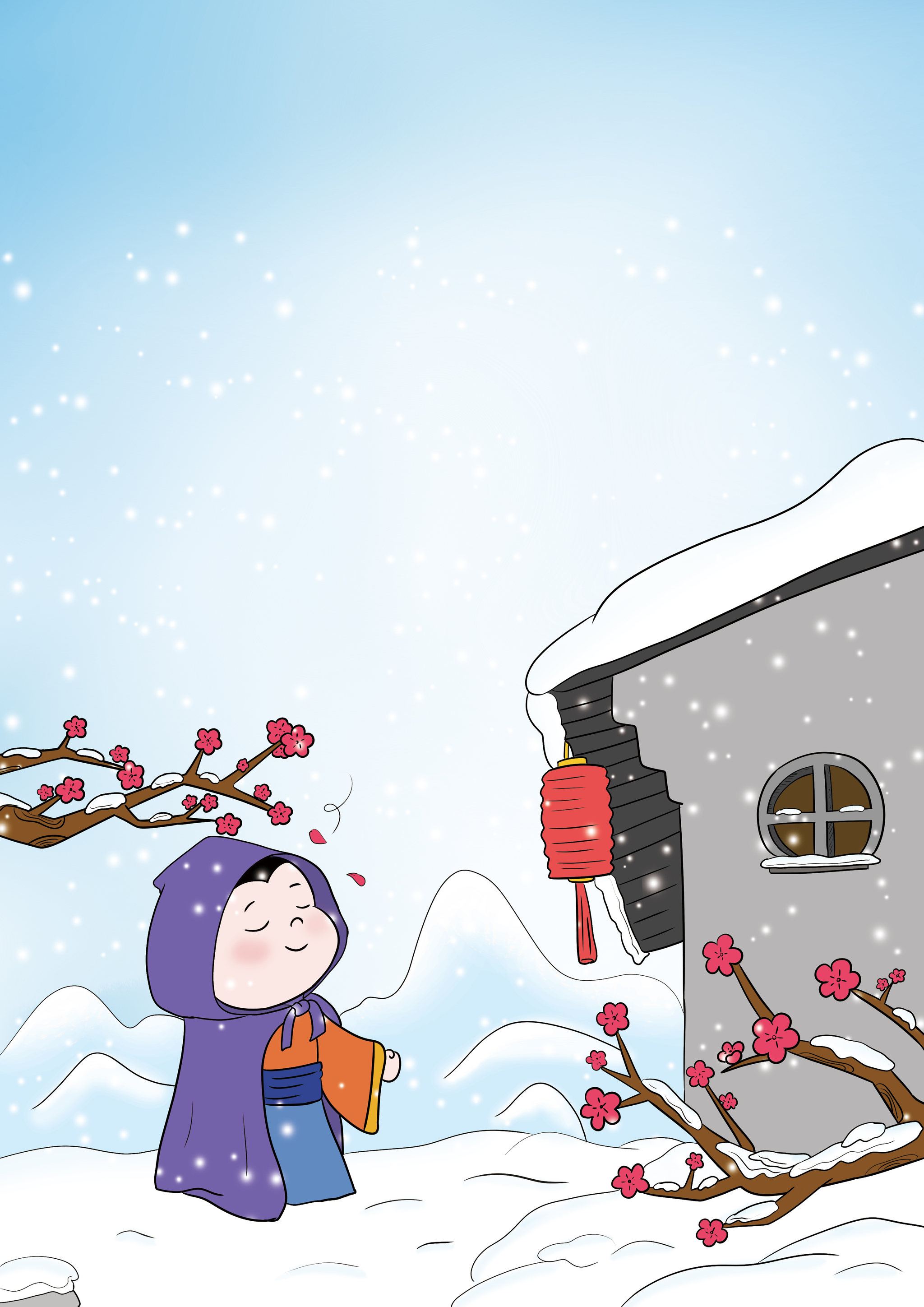 古诗插画 诗词插画 诗词古诗 - 骨头啃猫 - 原创作品 - 视觉中国