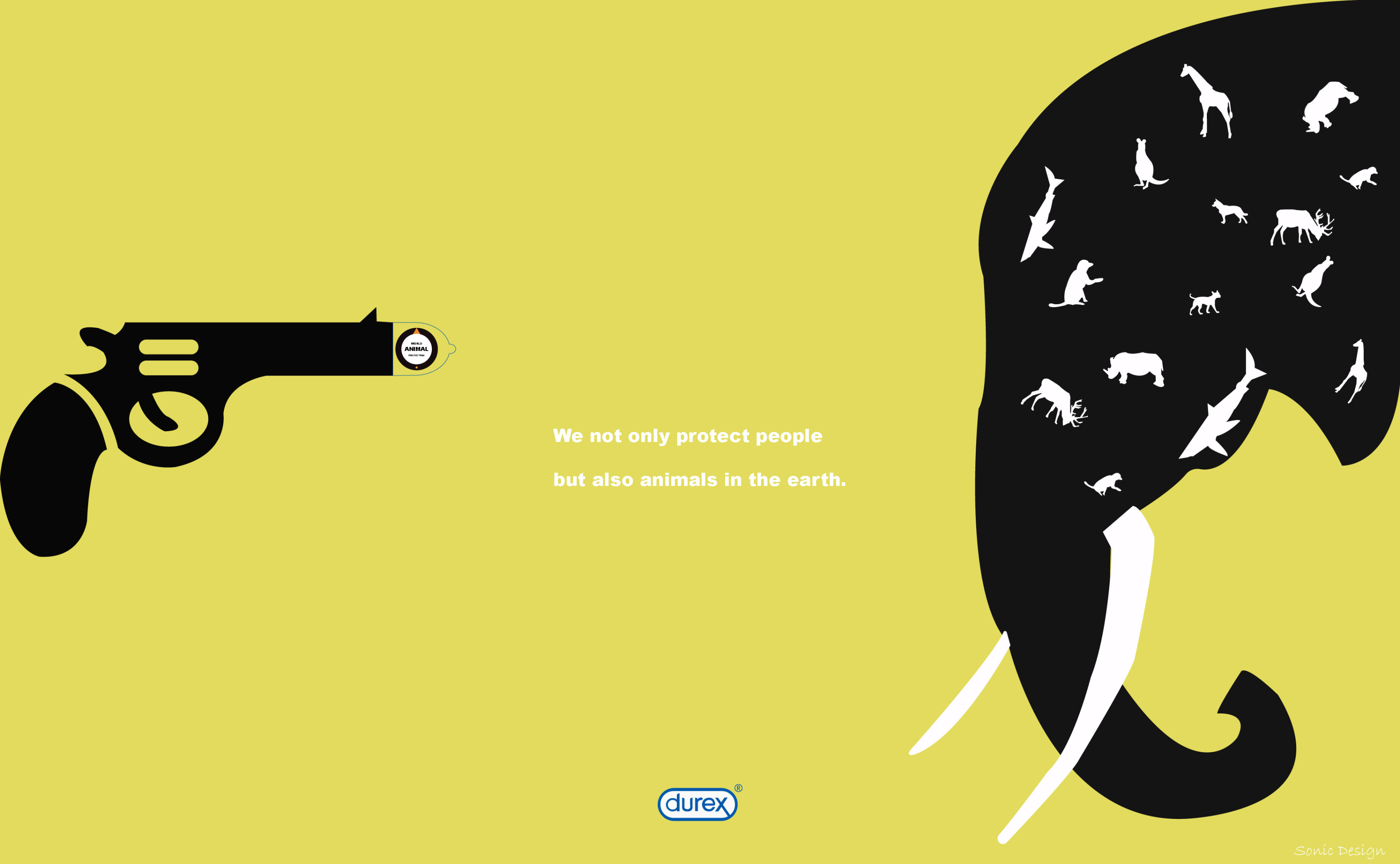 设计了一款杜蕾斯公益广告