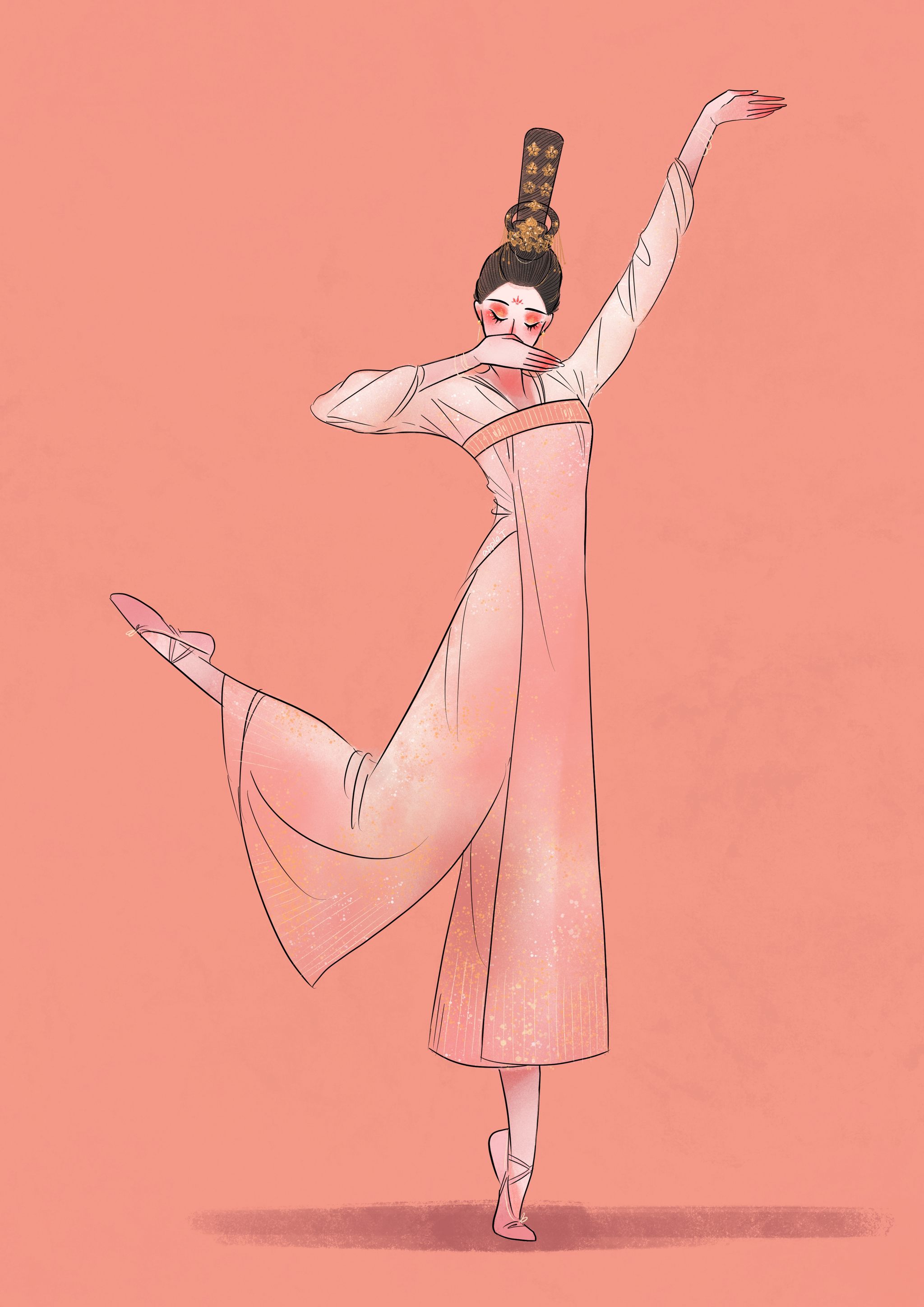 原创插画| 舞蹈姑娘 - apple丁 - 原创作品 - 视觉中国(爱视觉)