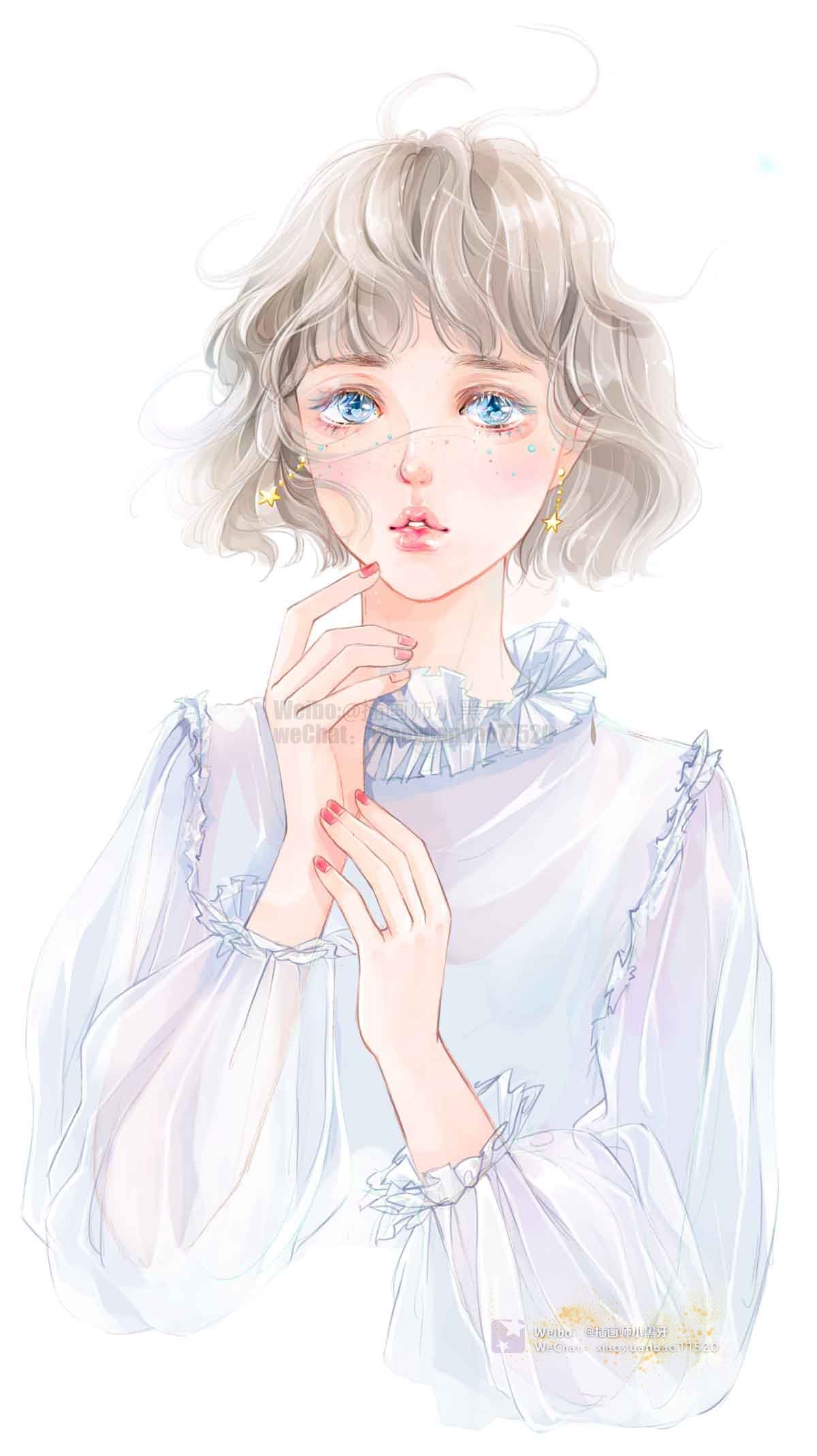 少女与花 - 插画师小黑牙 - 原创作品 - 视觉中国(shijueme)