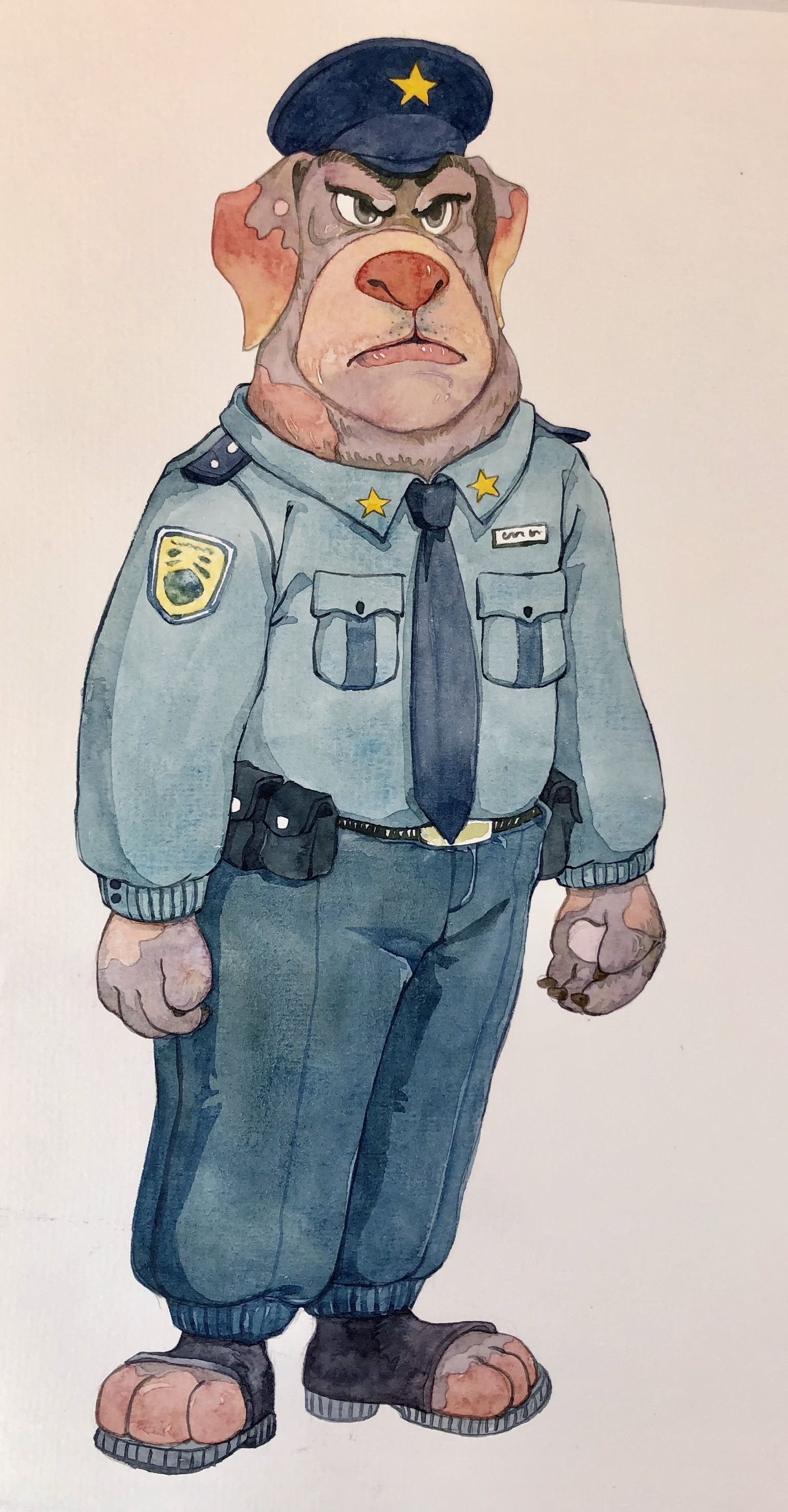 狗警官 - peakii young - 原创作品 - 视觉中国(shijueme)