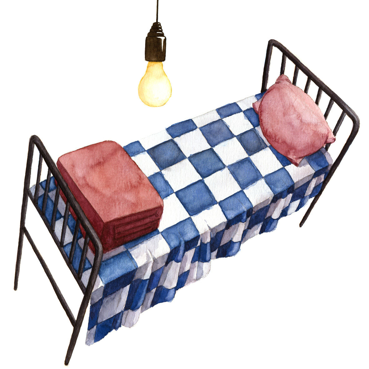 水彩手绘白背景卡通可爱插图(二)