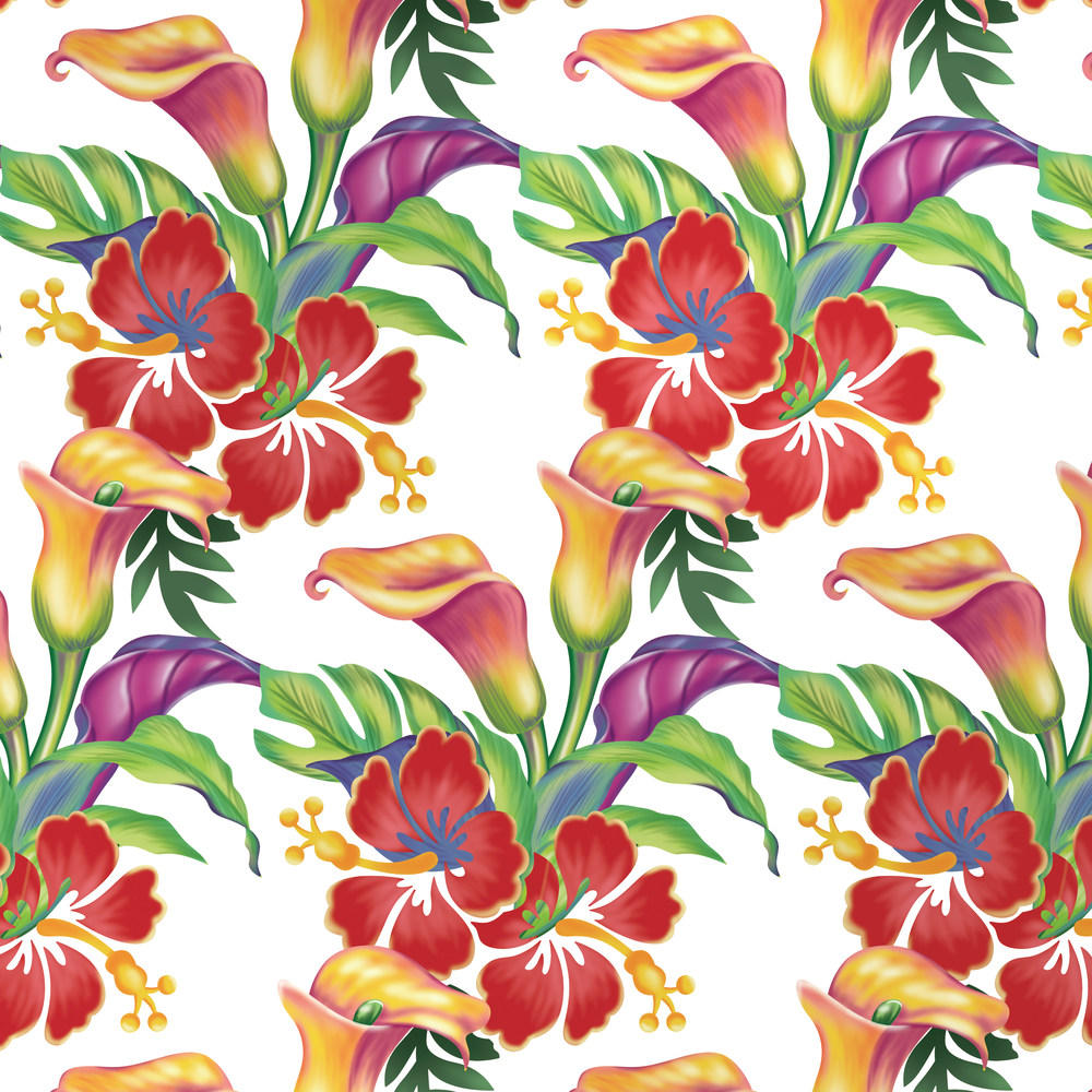 夏威夷风情花纹