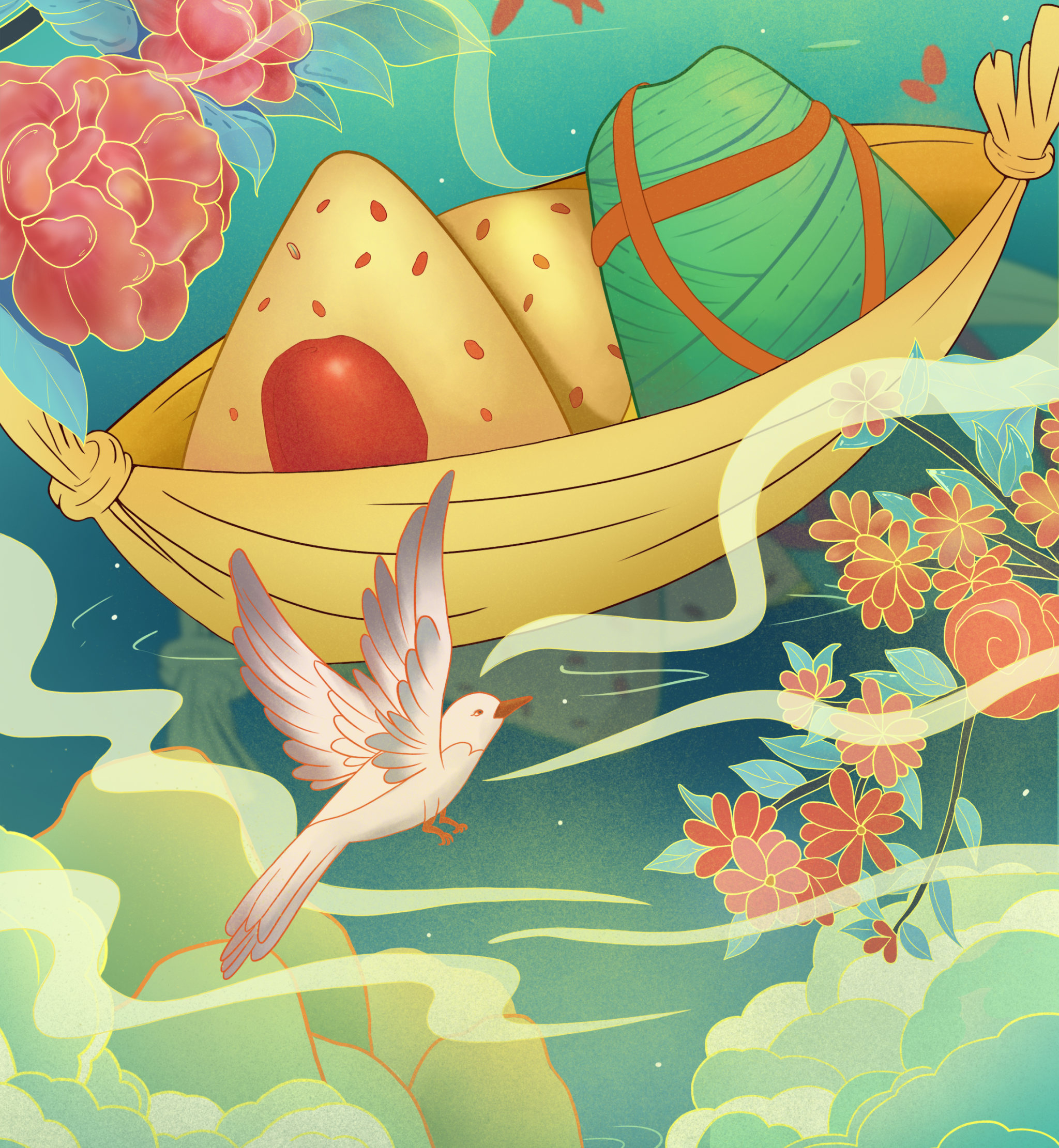 国朝端午节插画 - 虞哩插画师 - 原创作品 - 视觉中国(shijueme)