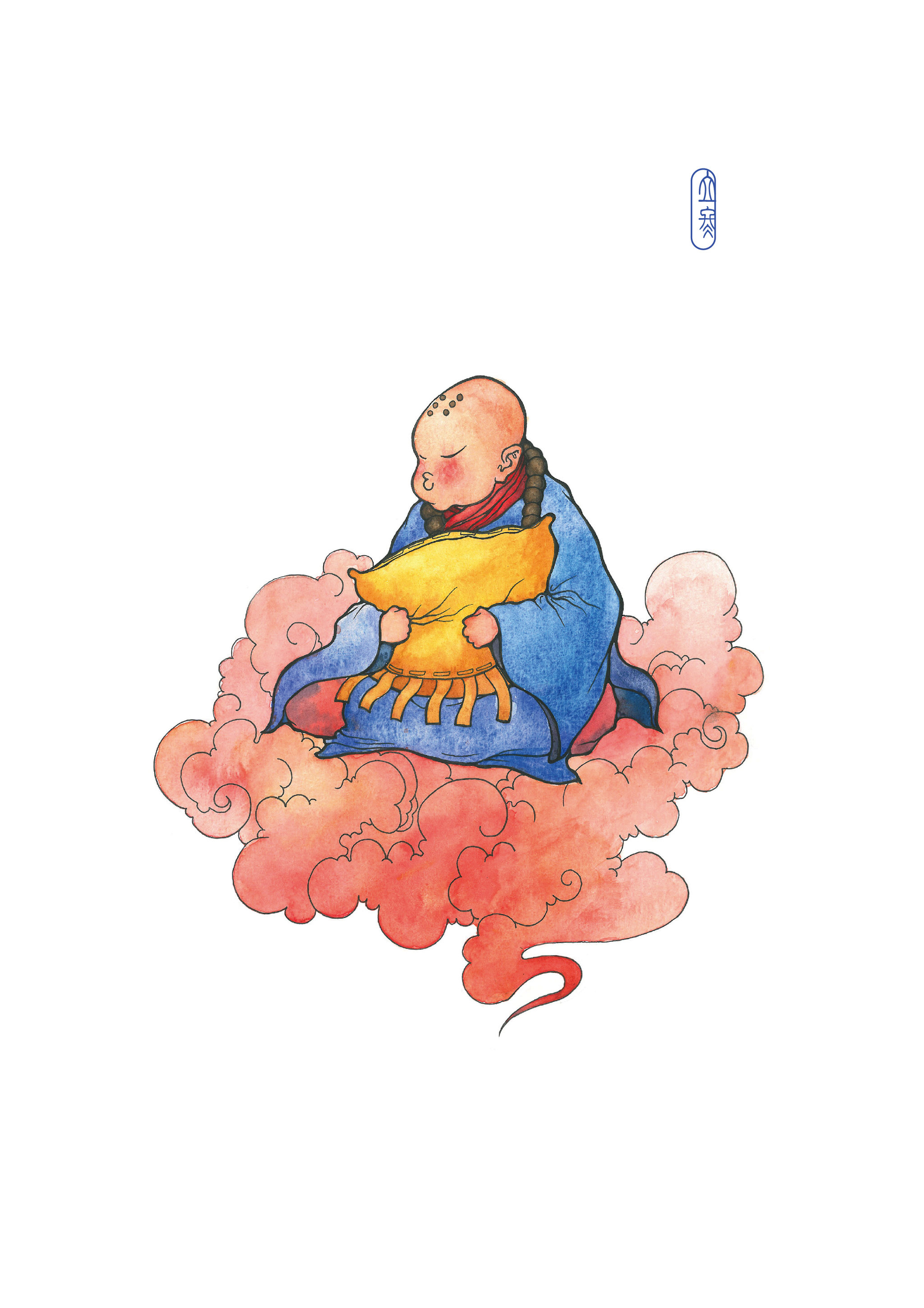 24节气 小和尚 - 大圆不是圆 - 原创作品 - 视觉中国(shijueme)