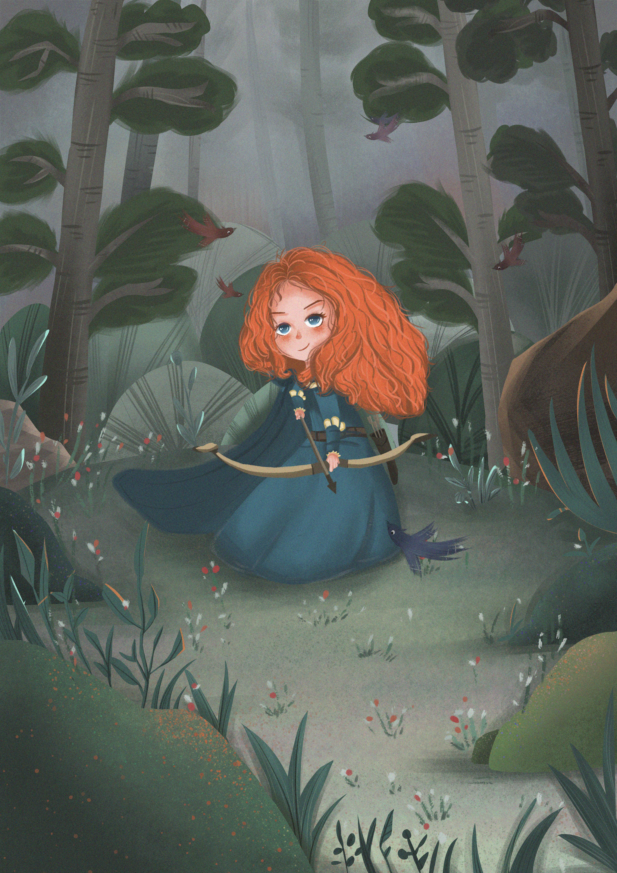 插画练习梅莉达公主