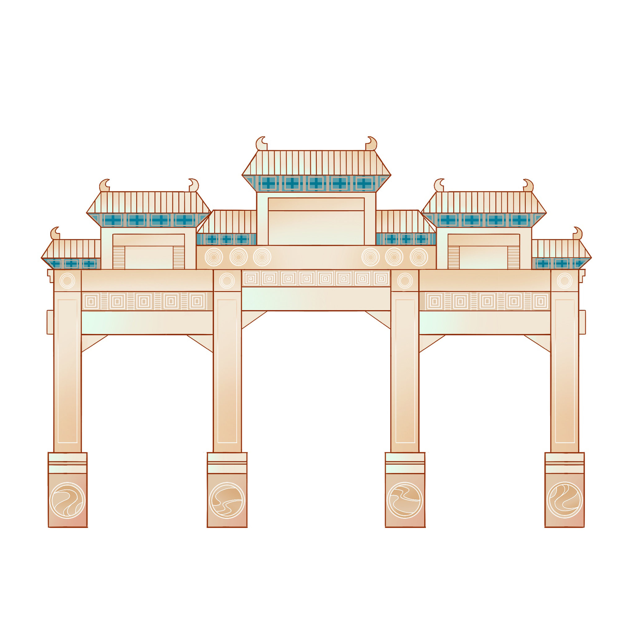 少林寺石牌坊图案 - zzz - 原创作品 - 视觉中国(shijueme)