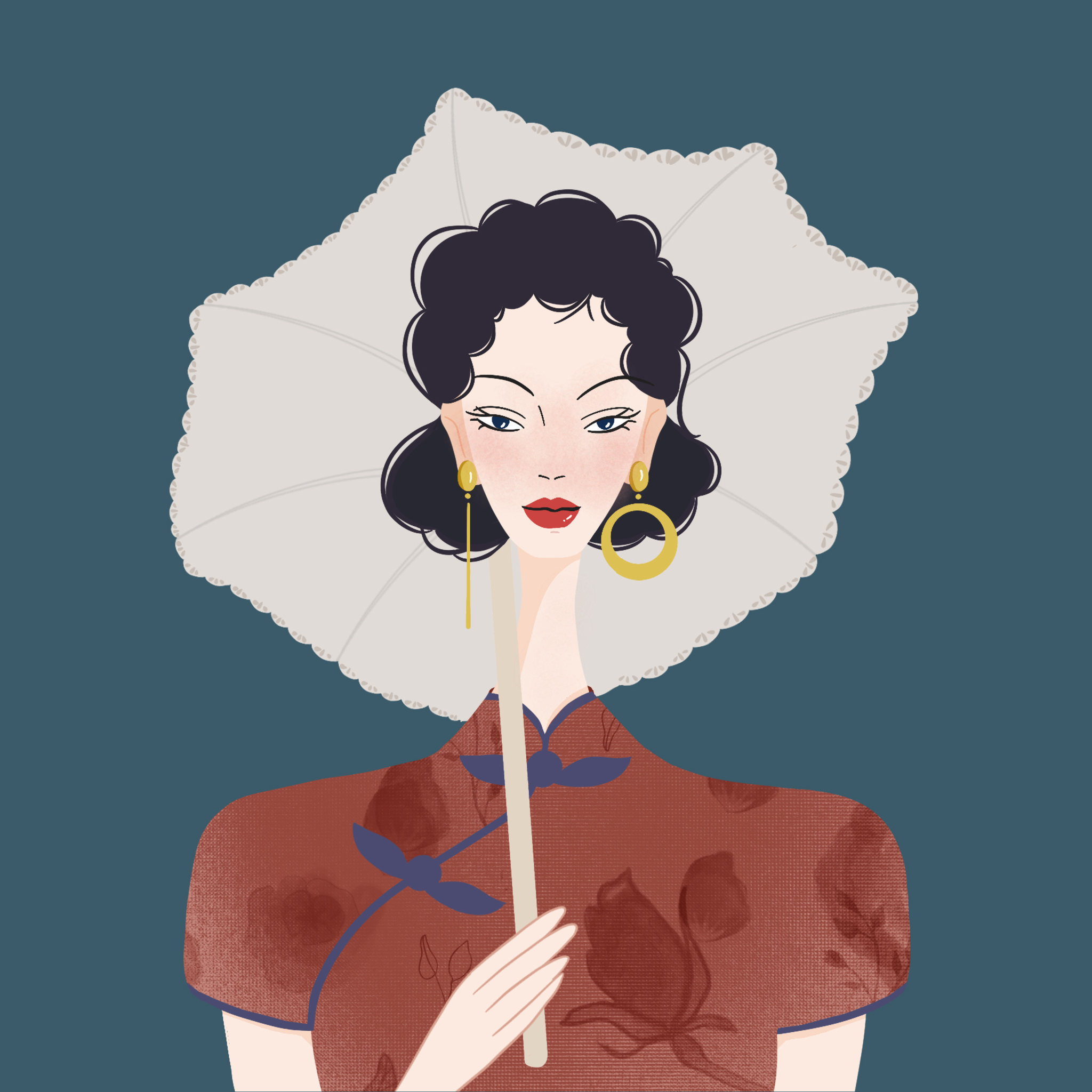 杂志风人物东方韵味优雅女人