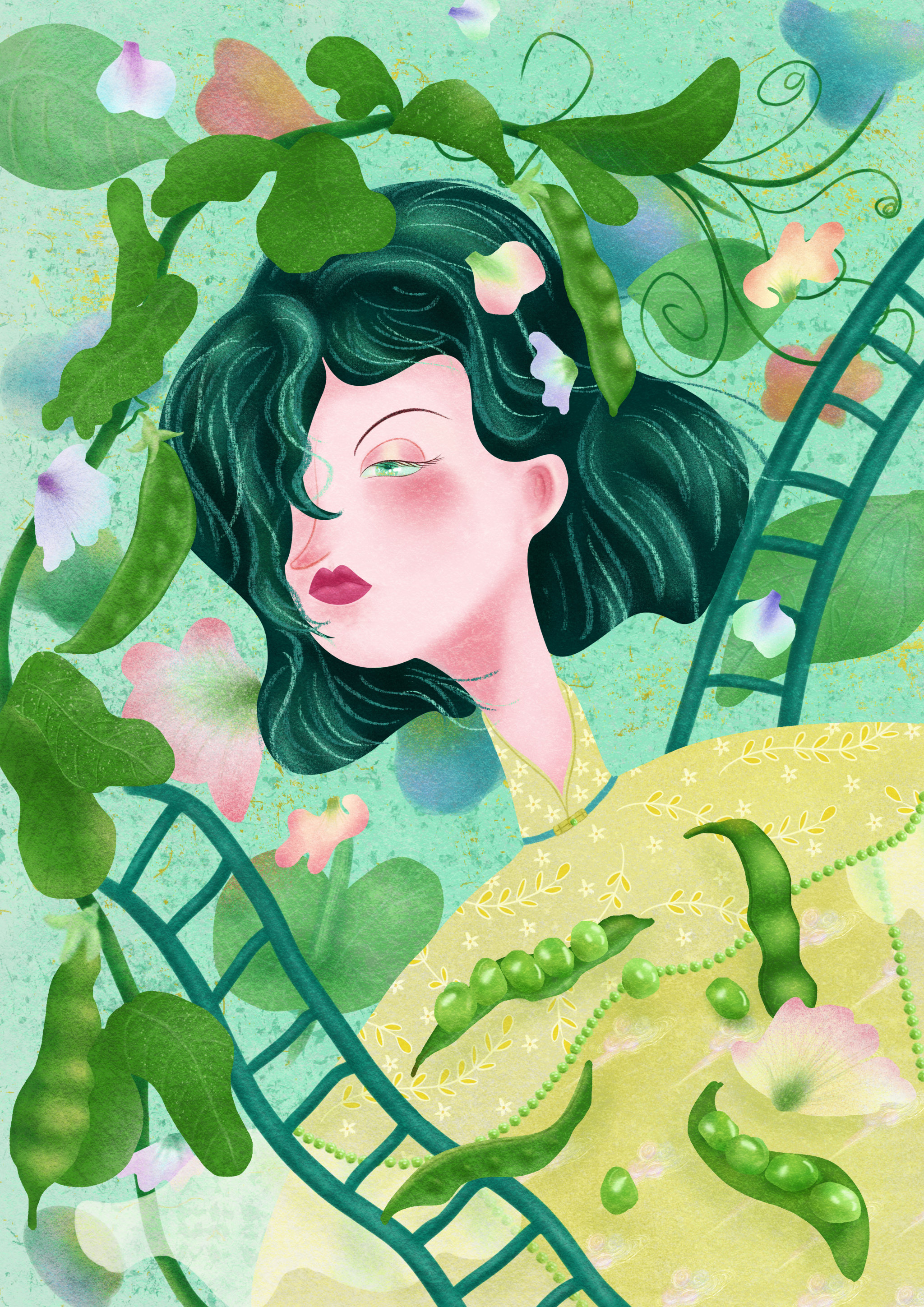 豌豆少女 - 驼驼涂涂 - 原创作品 - 视觉中国(shijueme)