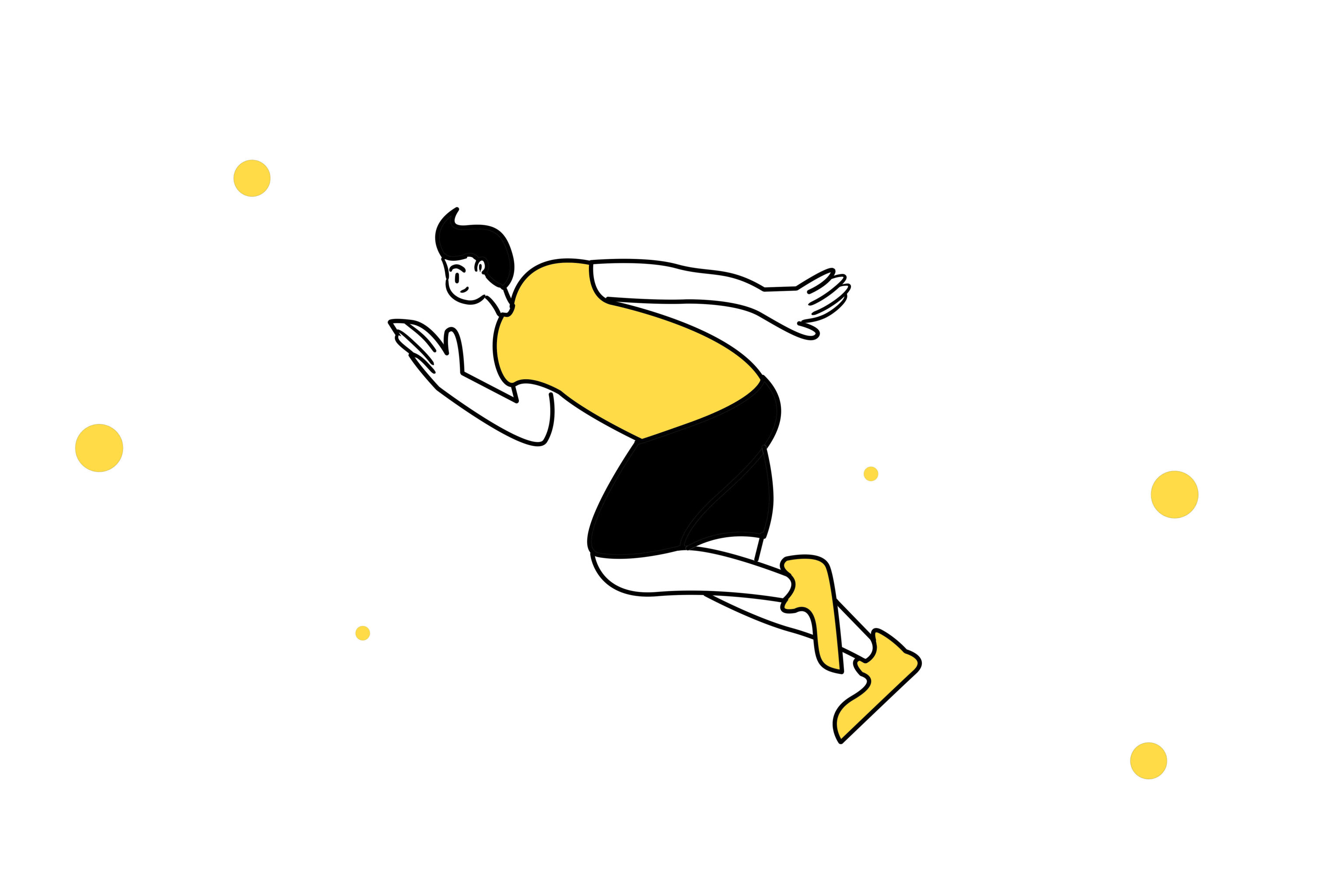 奥运会运动员跑步插画