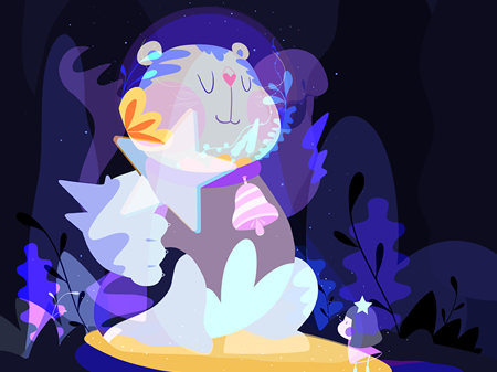 手绘水彩植物叶子群吊竹梅素材元素插画