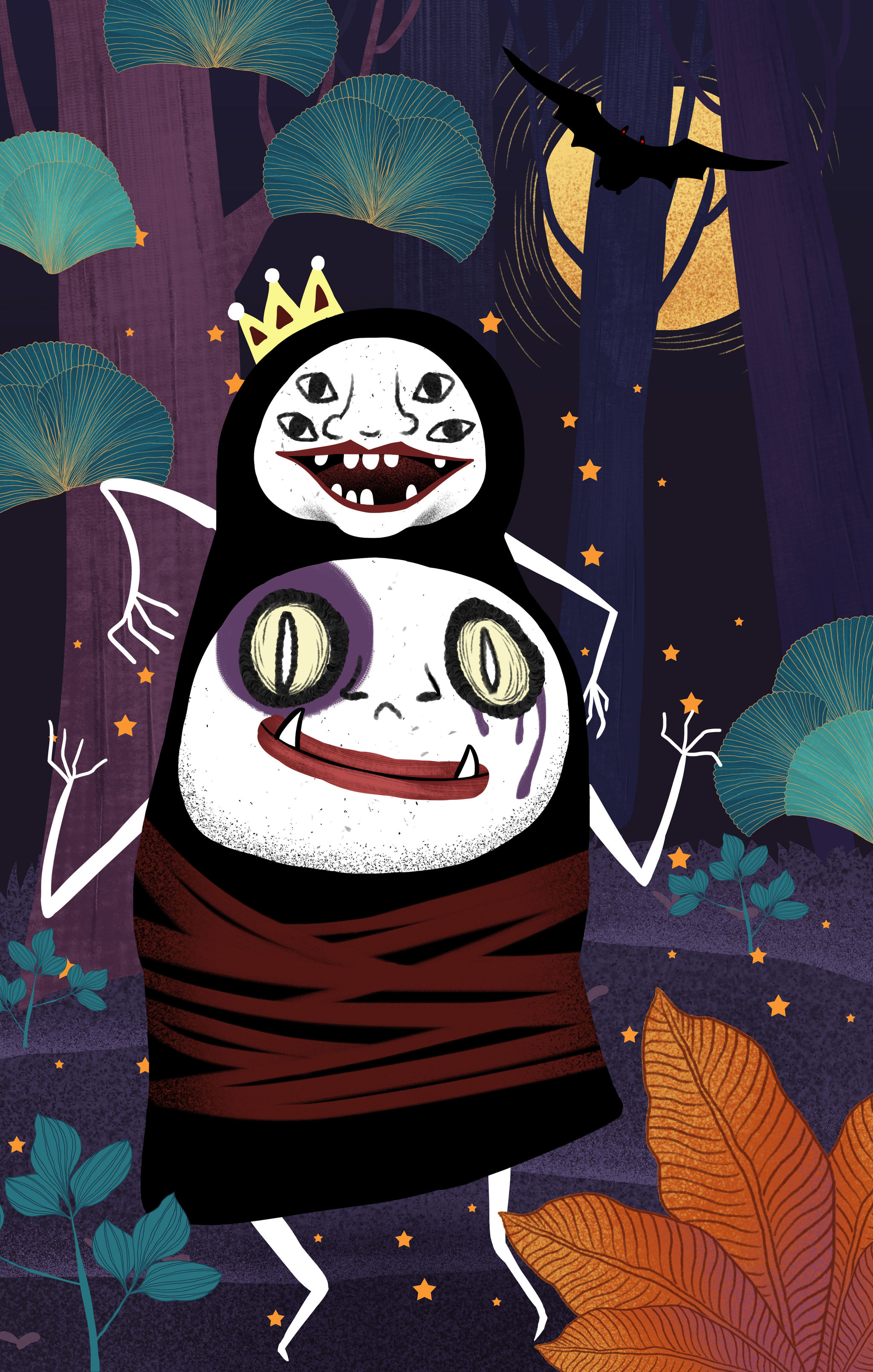 万圣节森林鬼怪