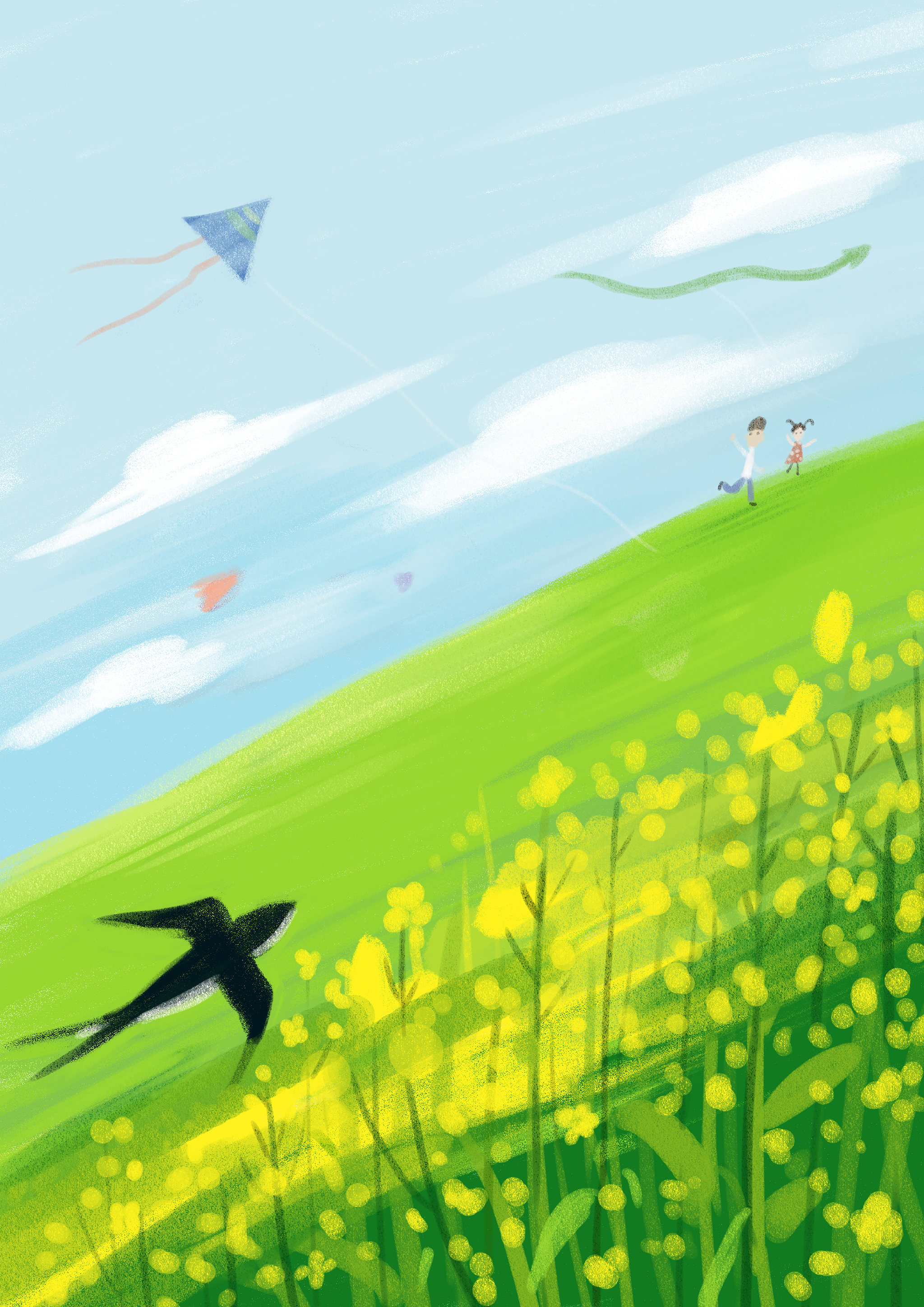 春- 一朵云插画 - 原创作品 - 视觉中国(shijueme)