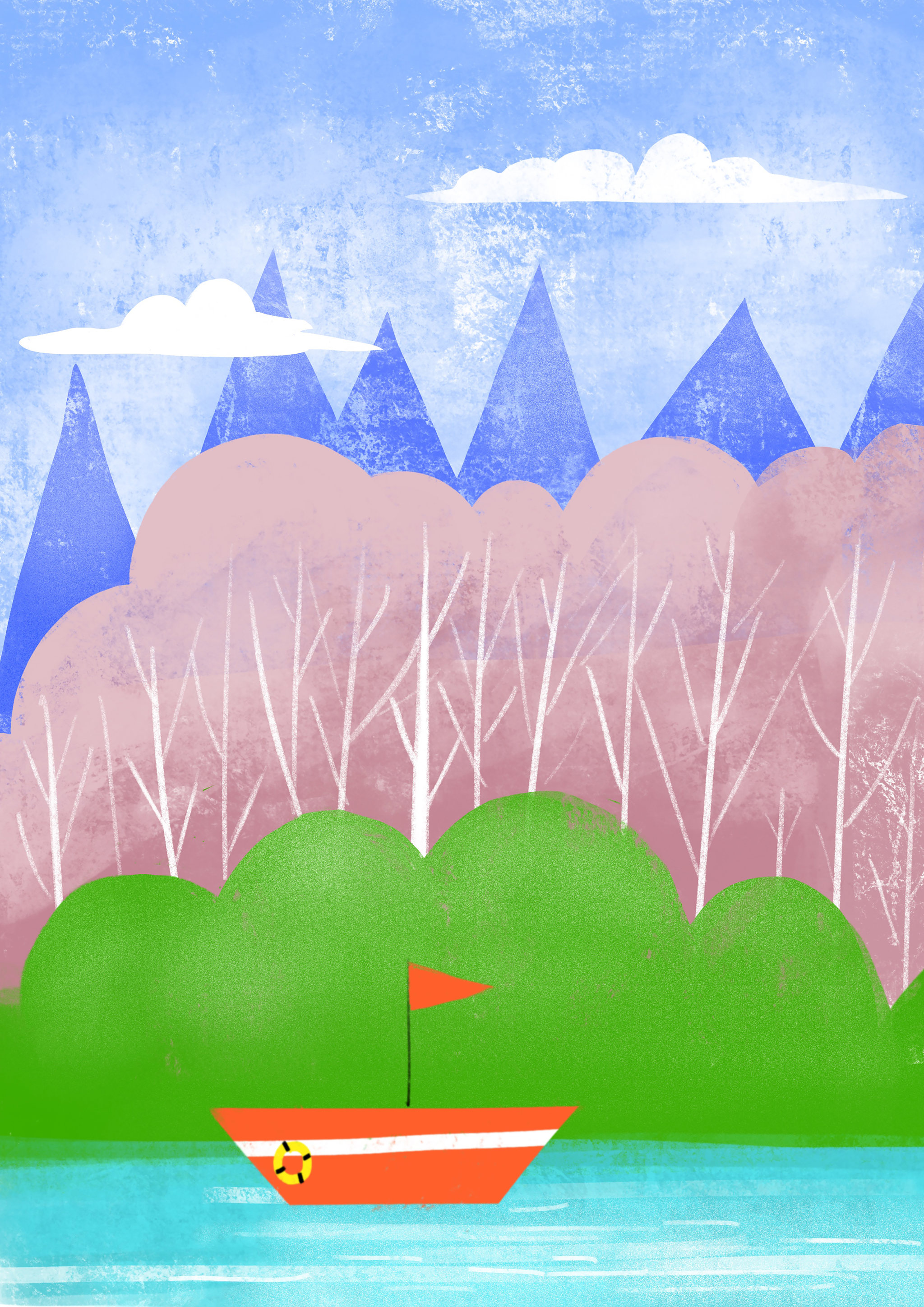 春天- 一朵云插画 - 原创作品 - 视觉中国(shijueme)