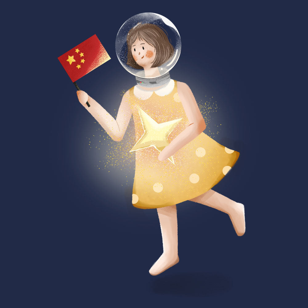 女孩抱满天星唯美图片图片