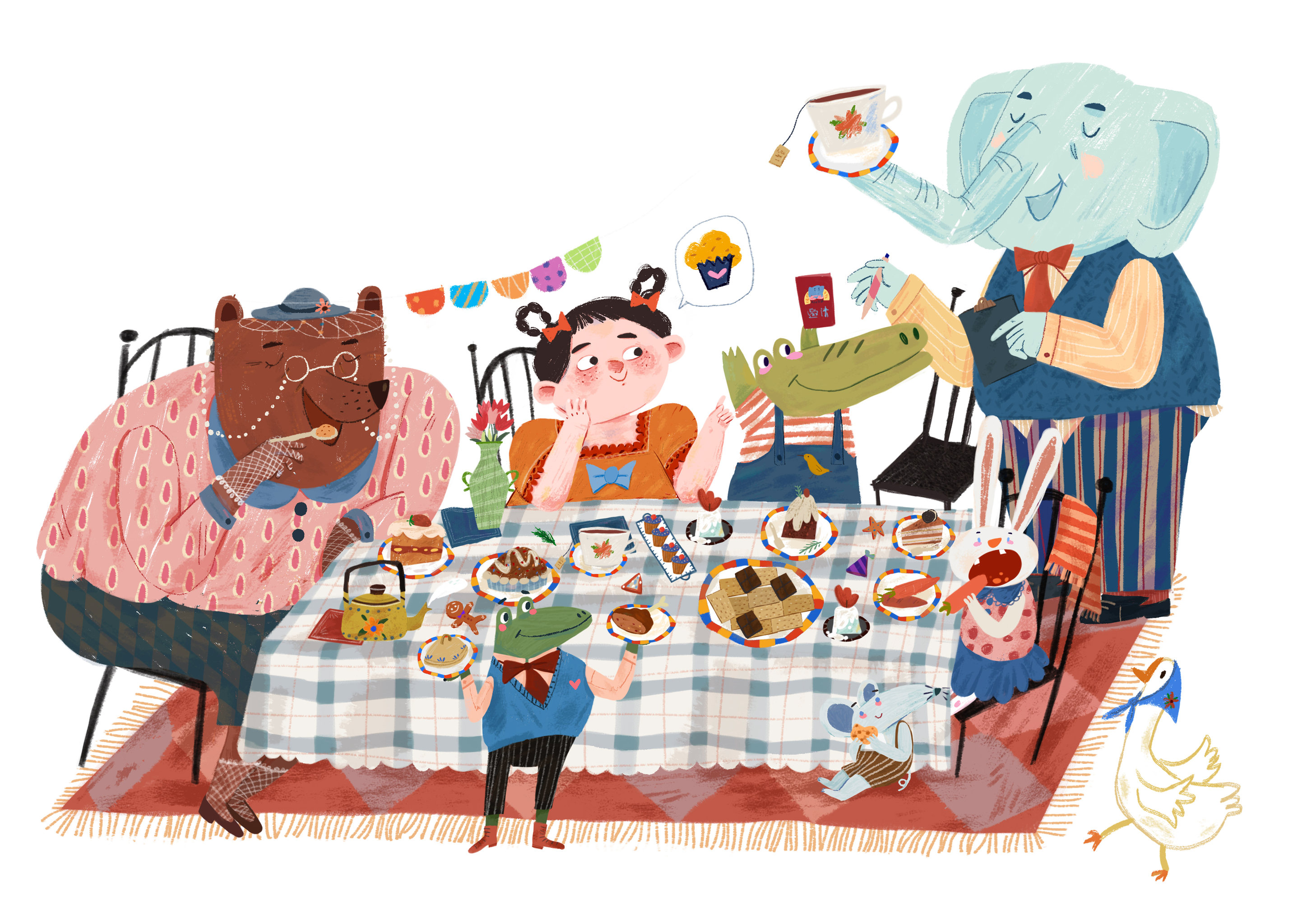 动物餐厅 - 六一插画 - 原创作品 - 视觉中国(shijueme)