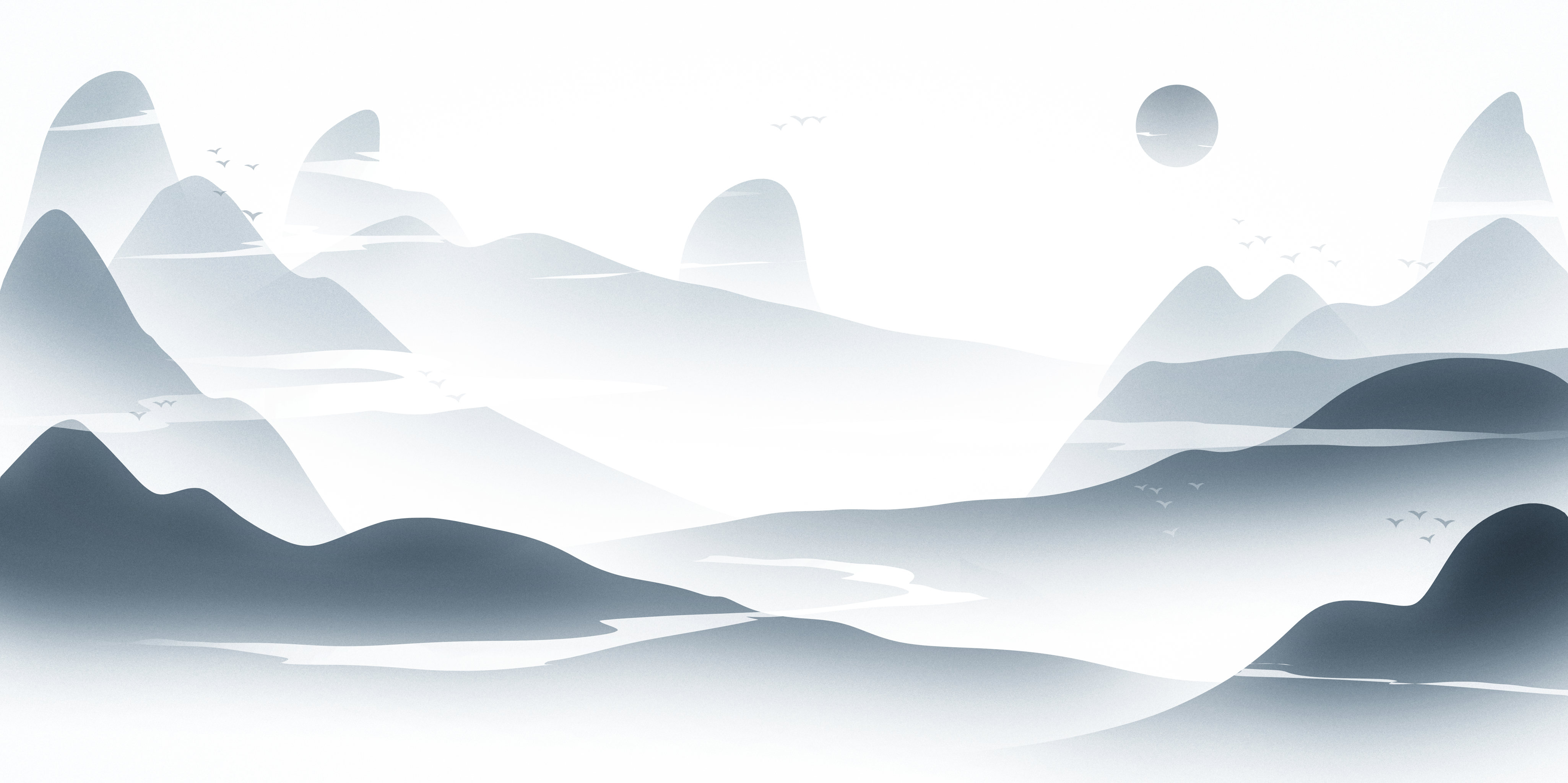 山川插画 - 空山满 - 原创作品 - 视觉中国(shijueme)