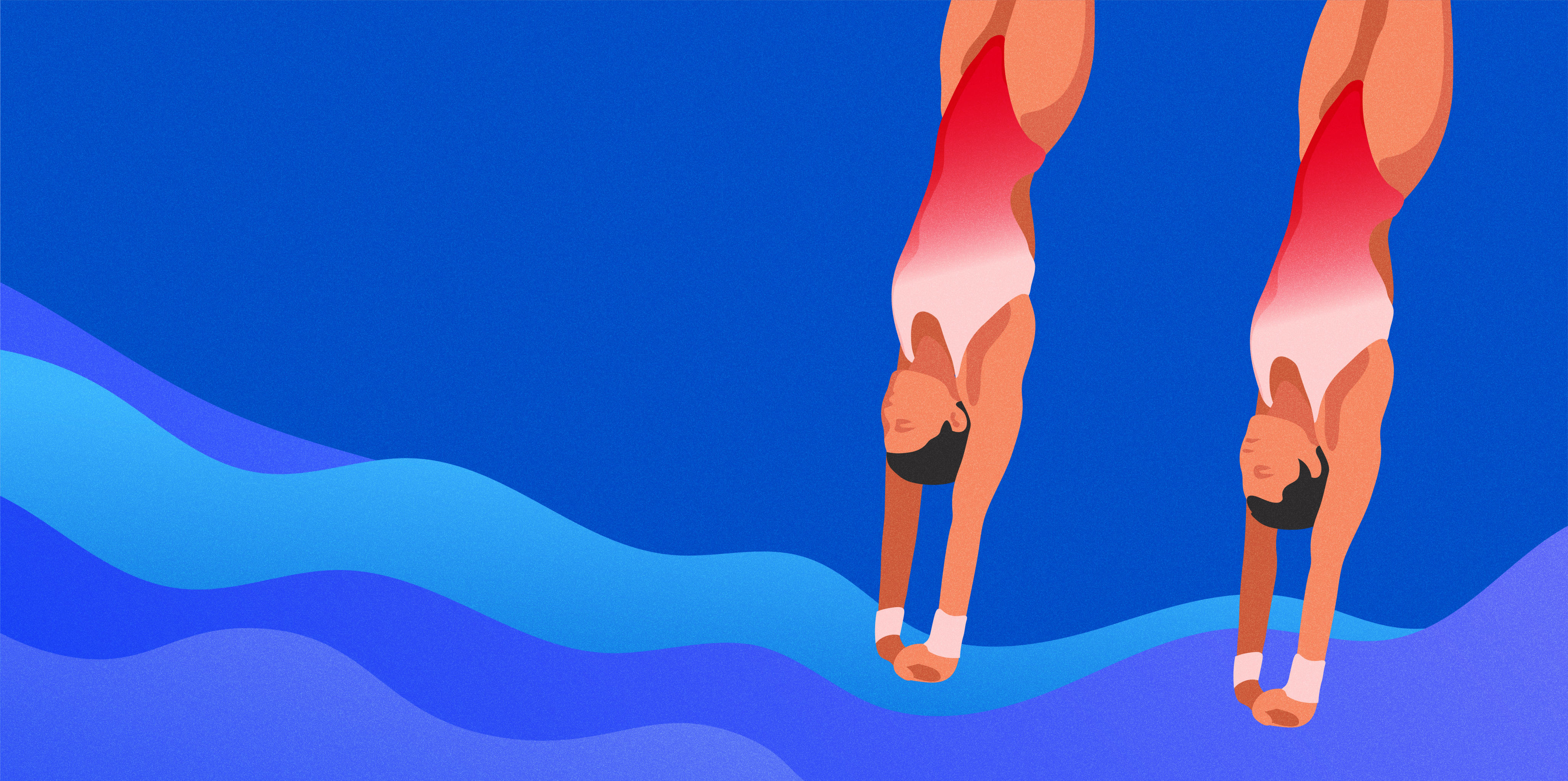 2021奥运会跳水绘画图片