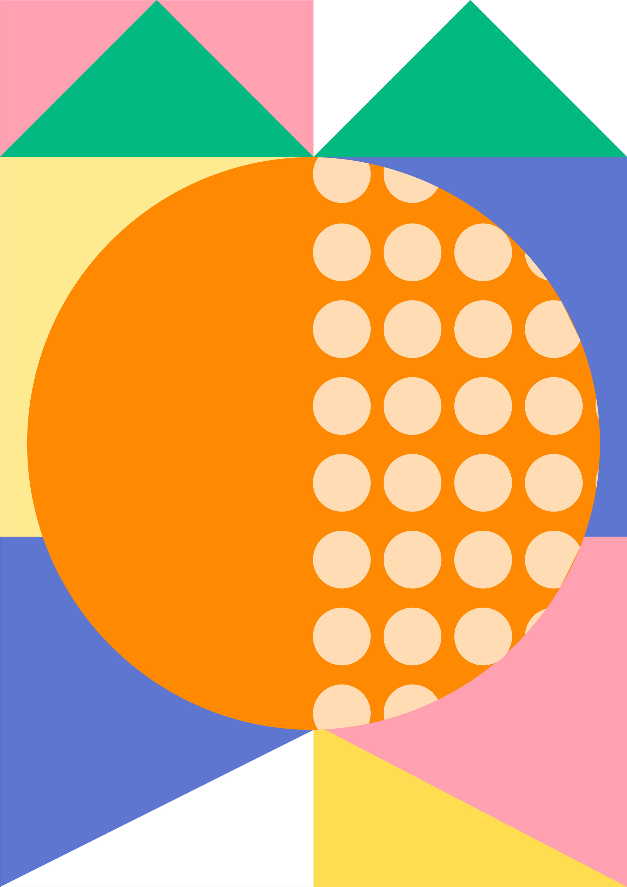 橘子-矢量抽象水果系列