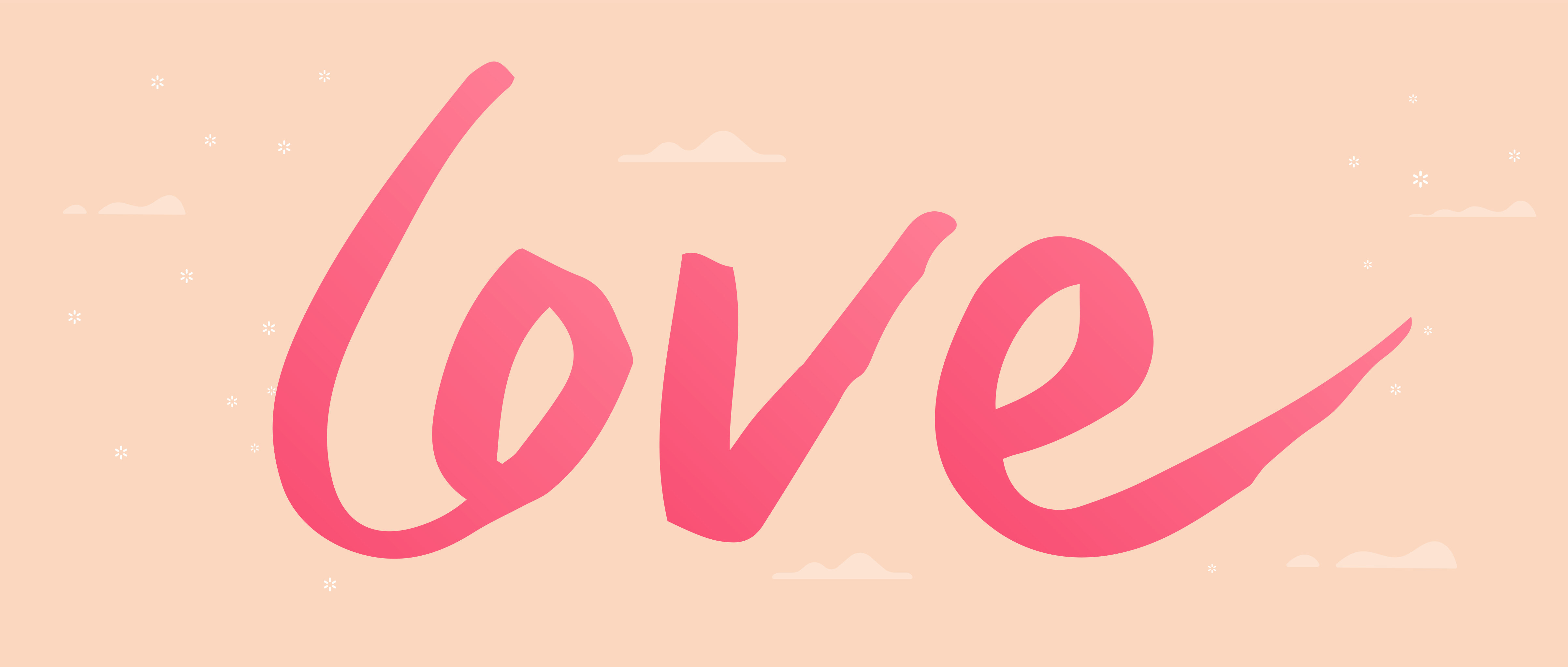 情人节七夕节恋爱结婚纪念love字体设计