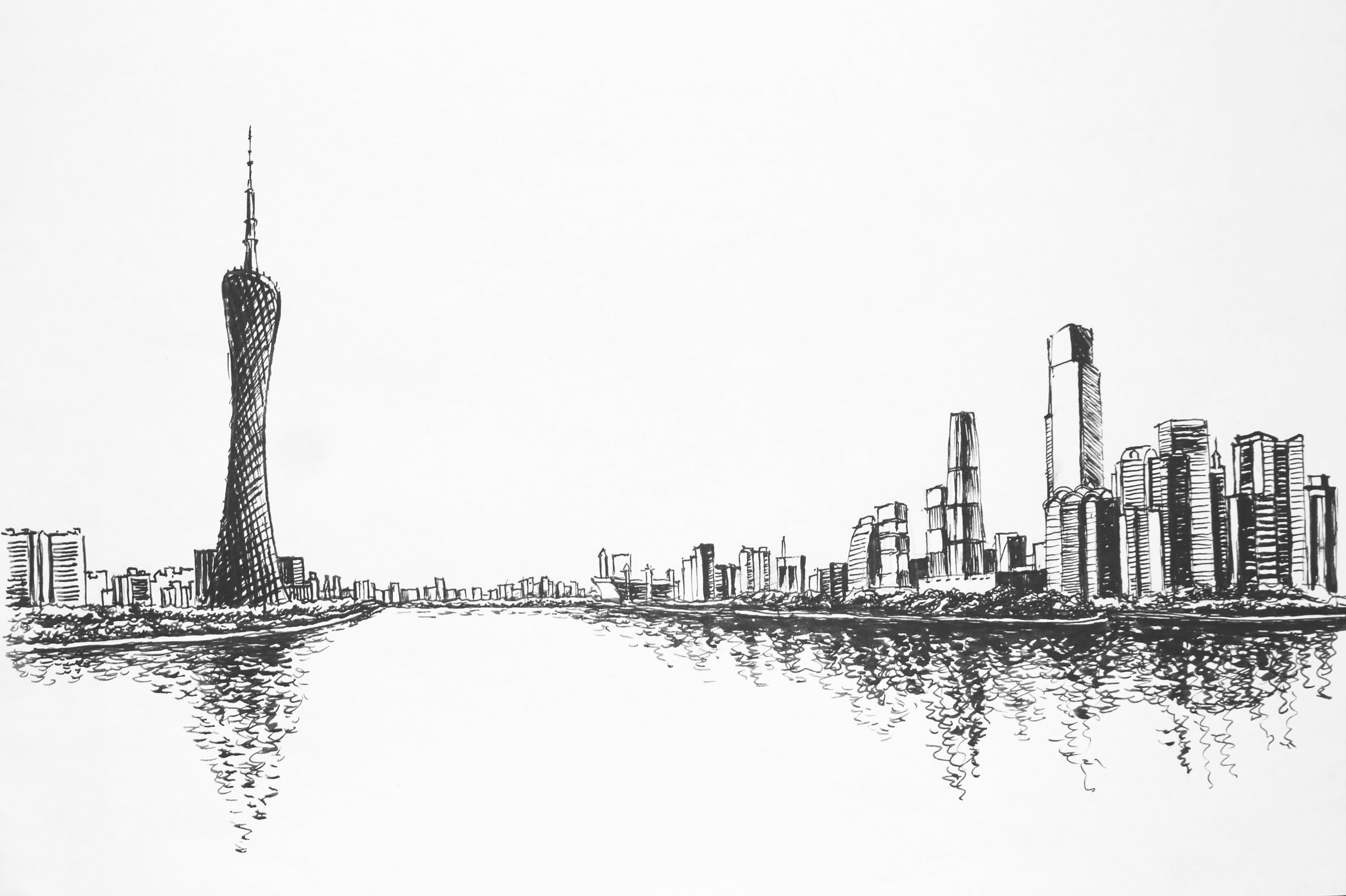 羊城广州绘画图片