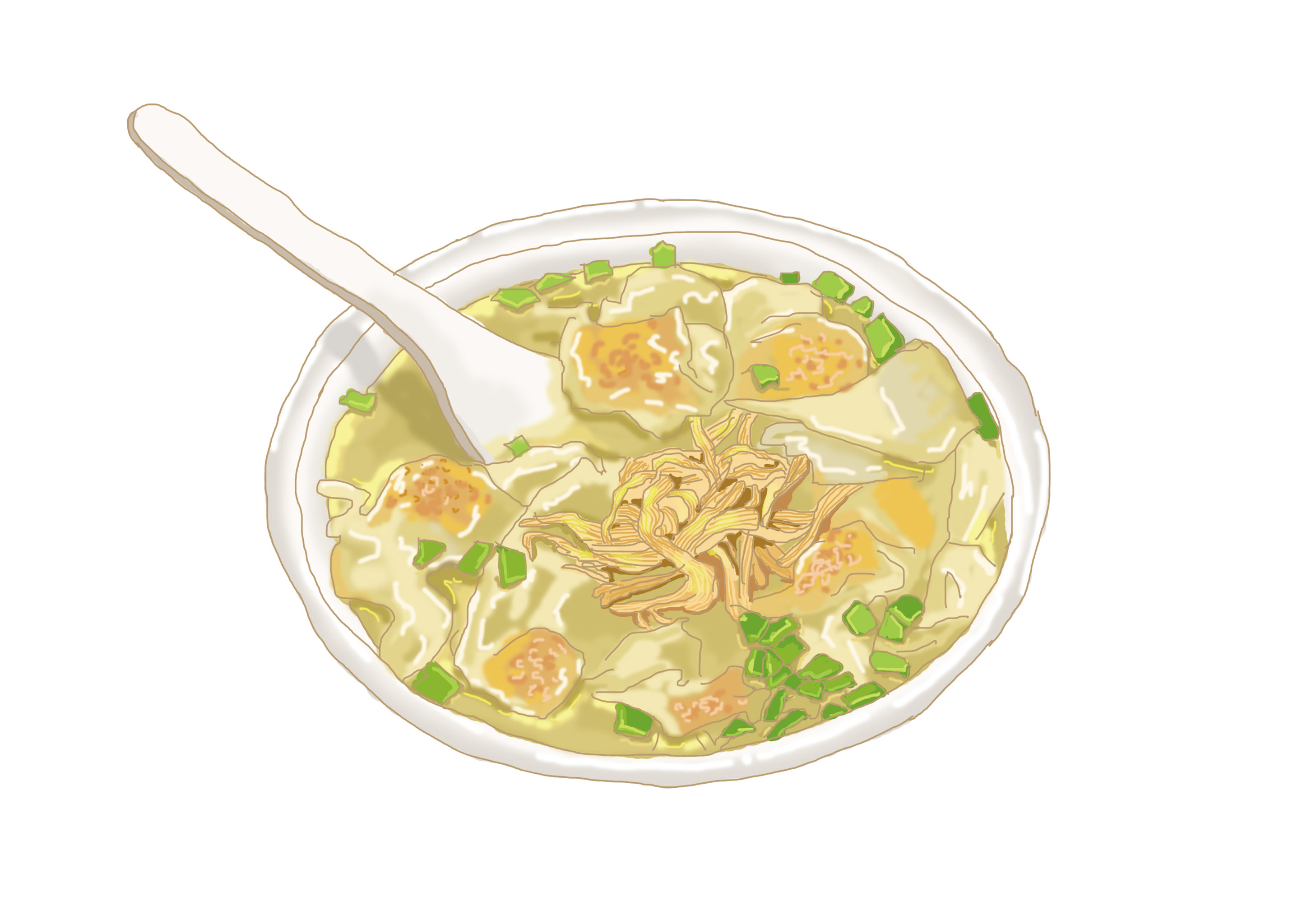 鸡汤馄饨 三鲜馄饨 长不大的笑笑靖 原创作品