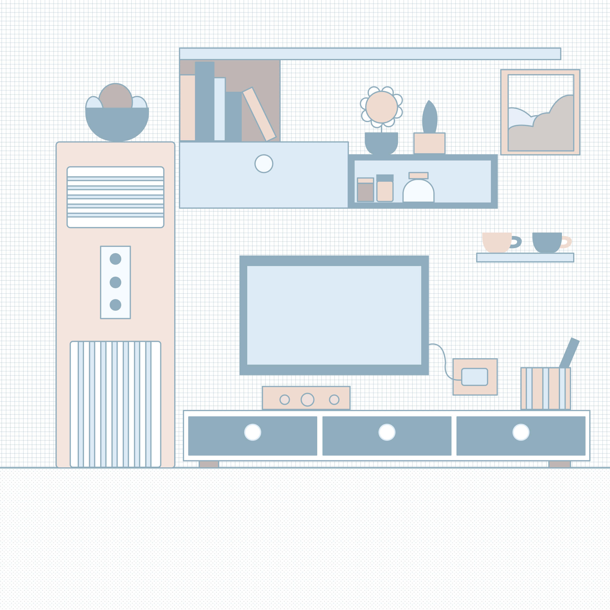 清新家居插画之客厅