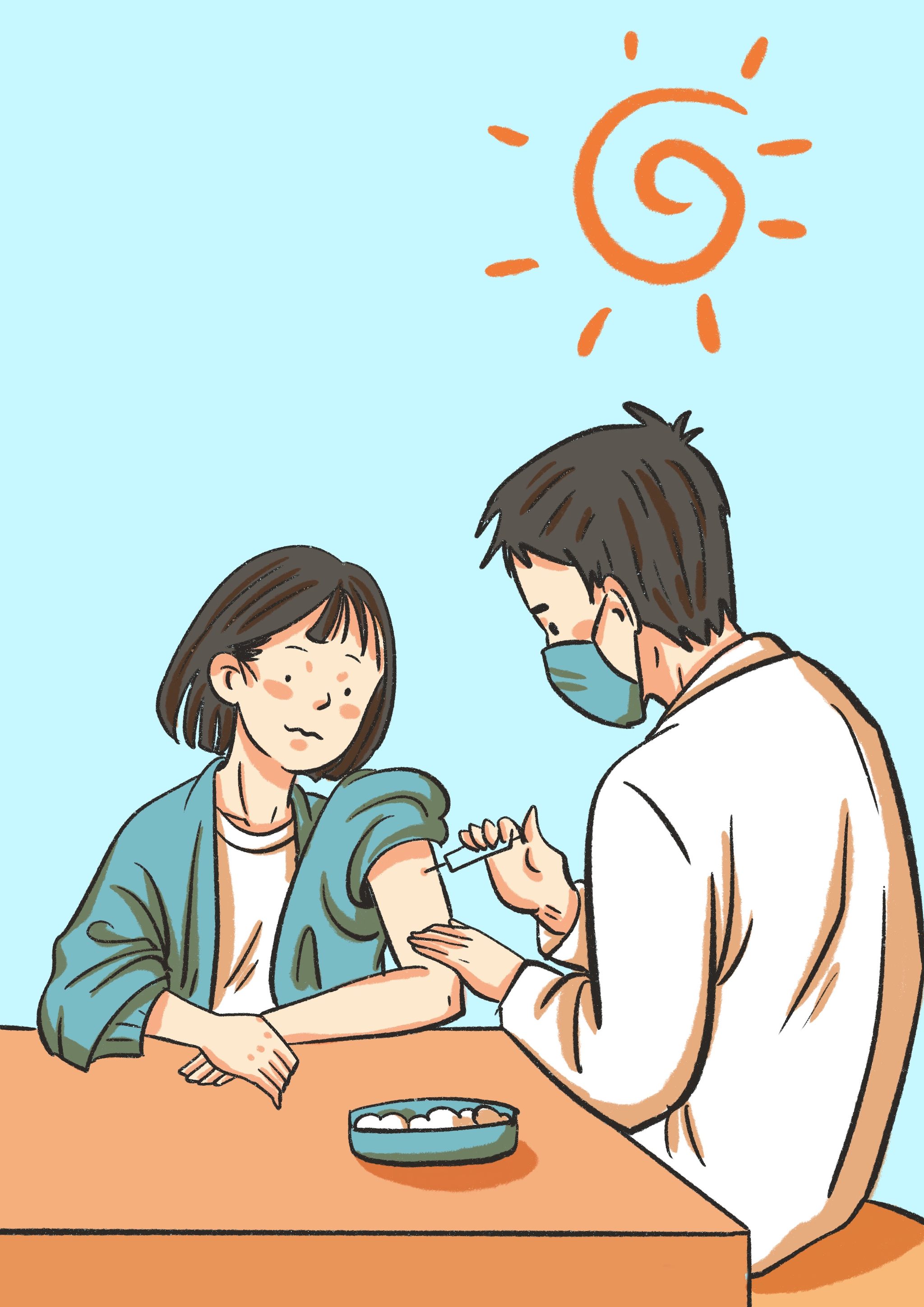 打疫苗啦 - 兔道格斯 - 原创作品 - 视觉中国(shijueme)