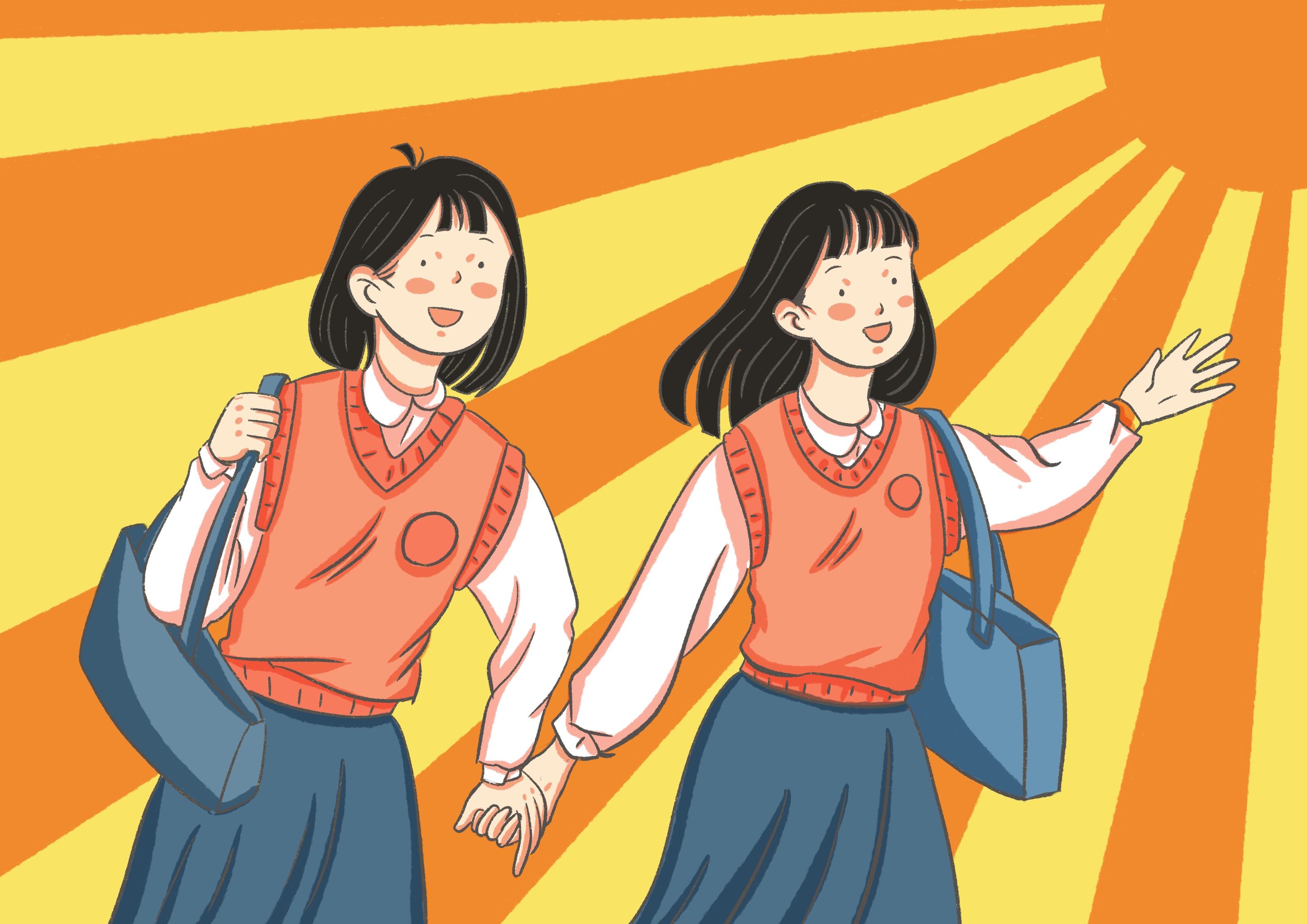 女学生们 - 兔道格斯 - 原创作品 - 视觉中国(shijueme)