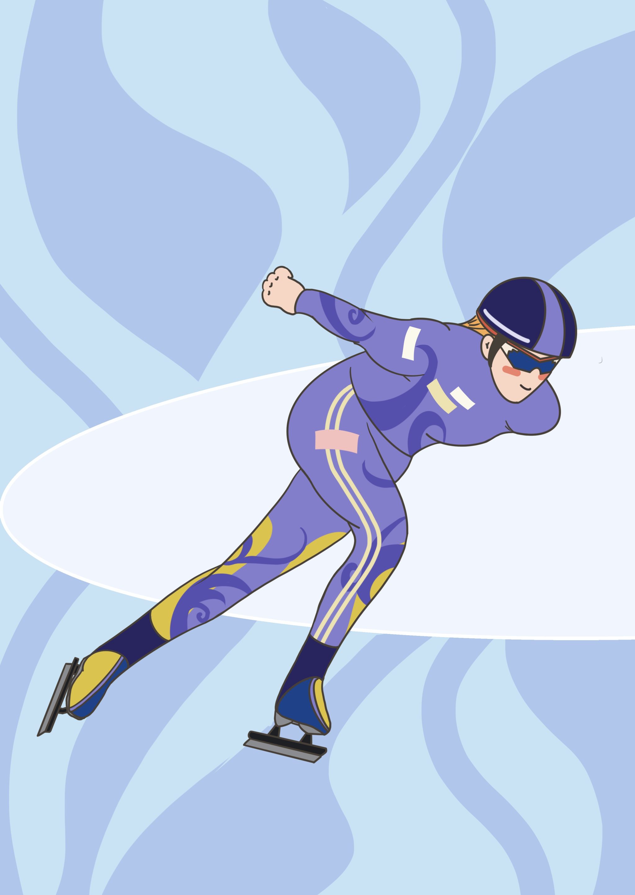 奥运会滑冰卡通图片