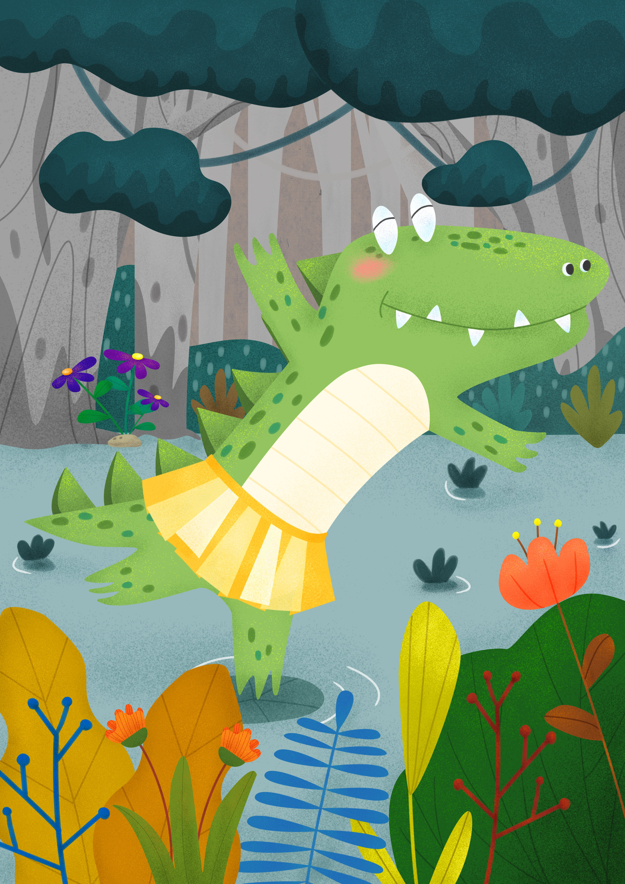 跳芭蕾舞的小鳄鱼