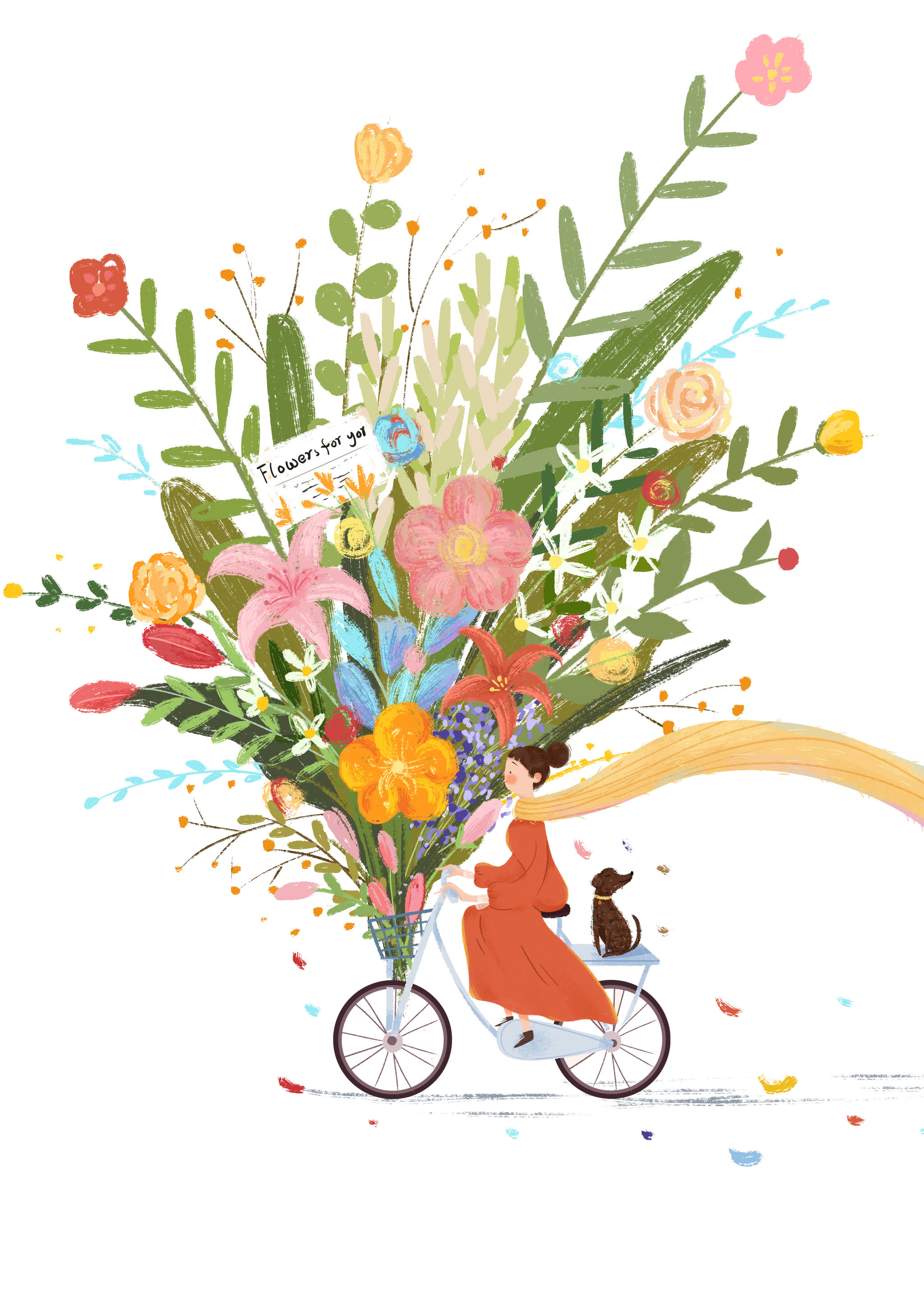 花束女孩 插画  - 商业插画 |   上传时间: 2021-03-03 16:36 为ta点