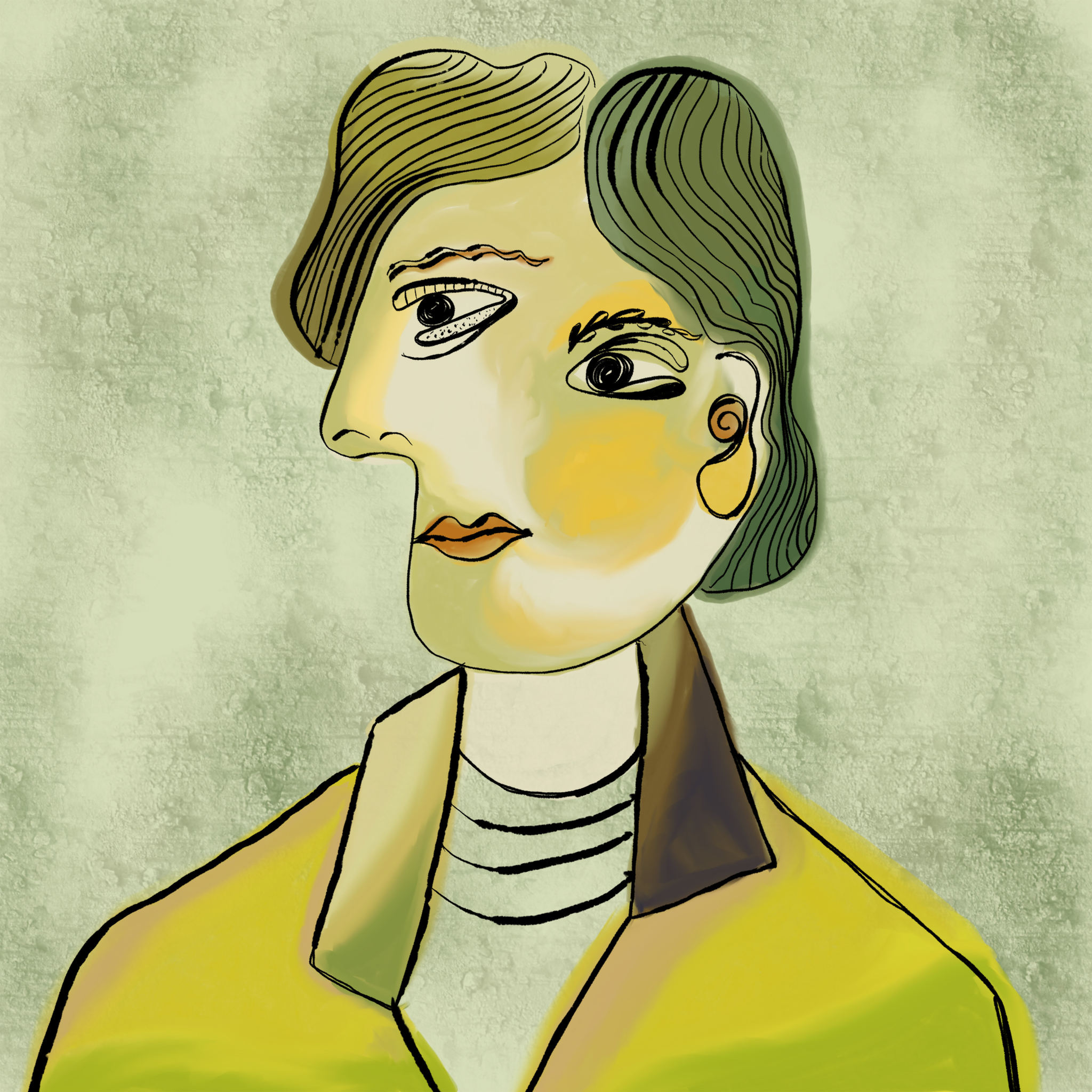 凝视远方的微笑的男人