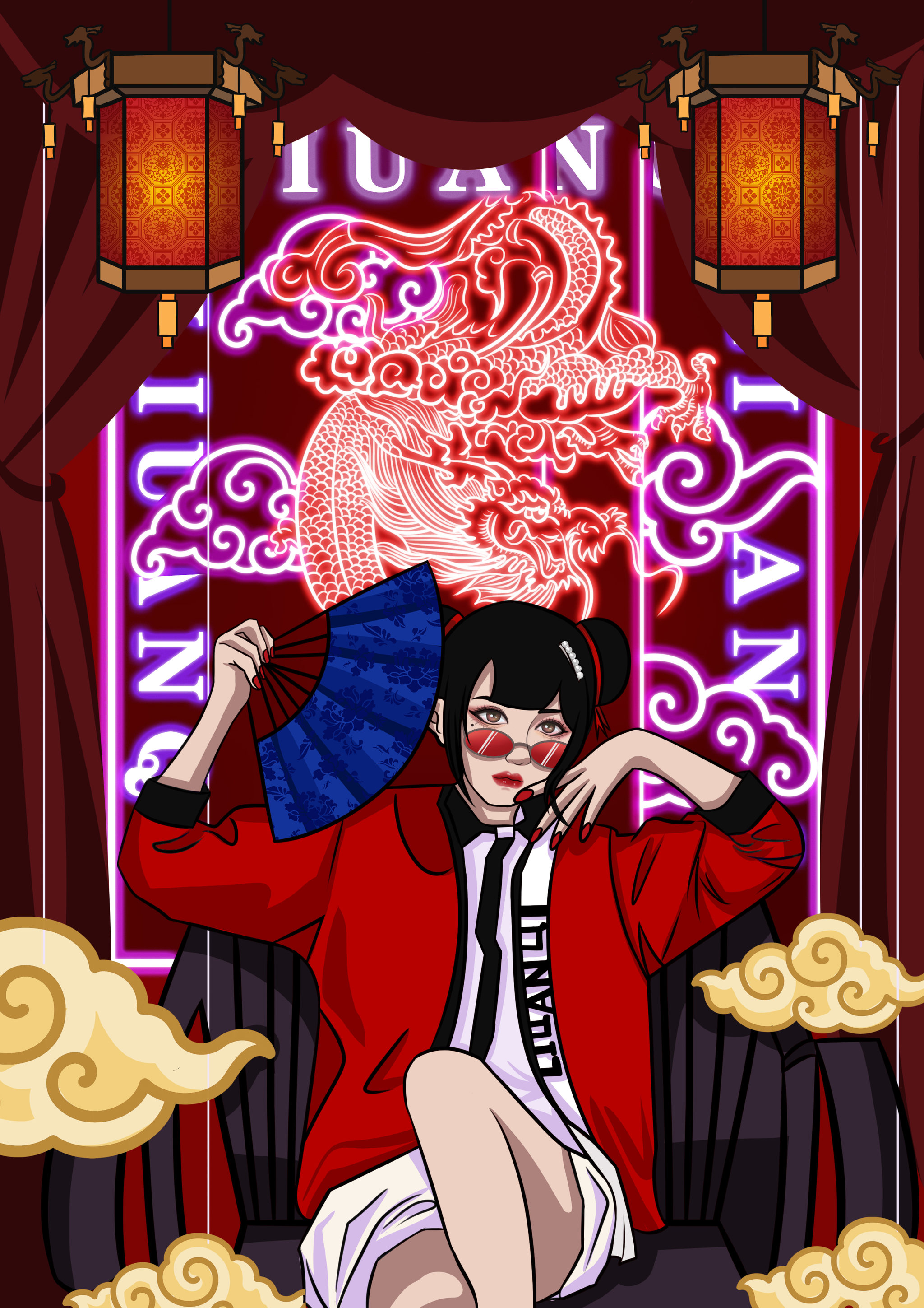 国潮系列插画 - 鹿屿liuanqi - 原创作品 - 视觉中国(shijueme)