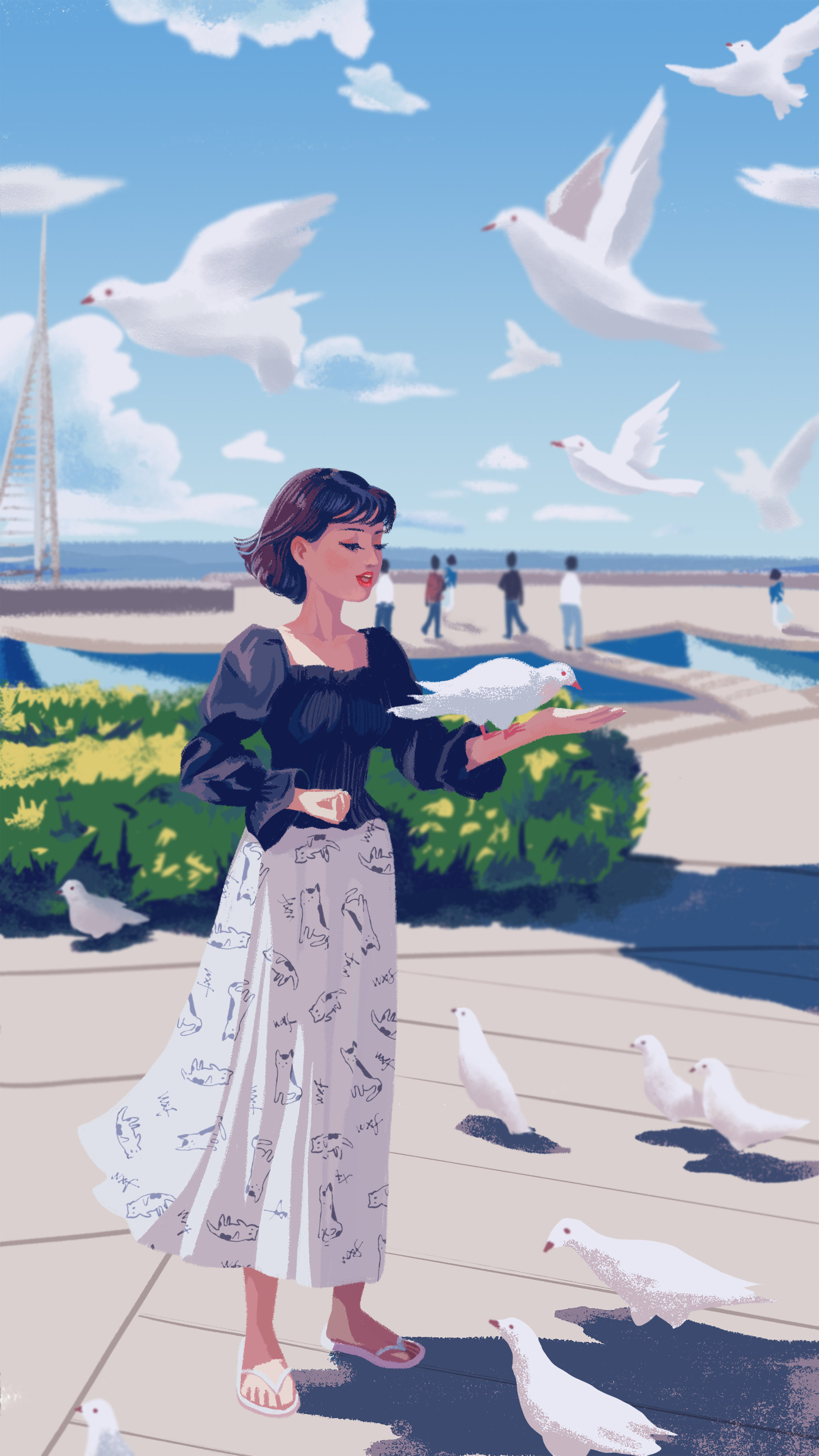 喂鸽 插画  - 商业插画 |   上传时间: 2021-05-07 19:20 为ta点赞