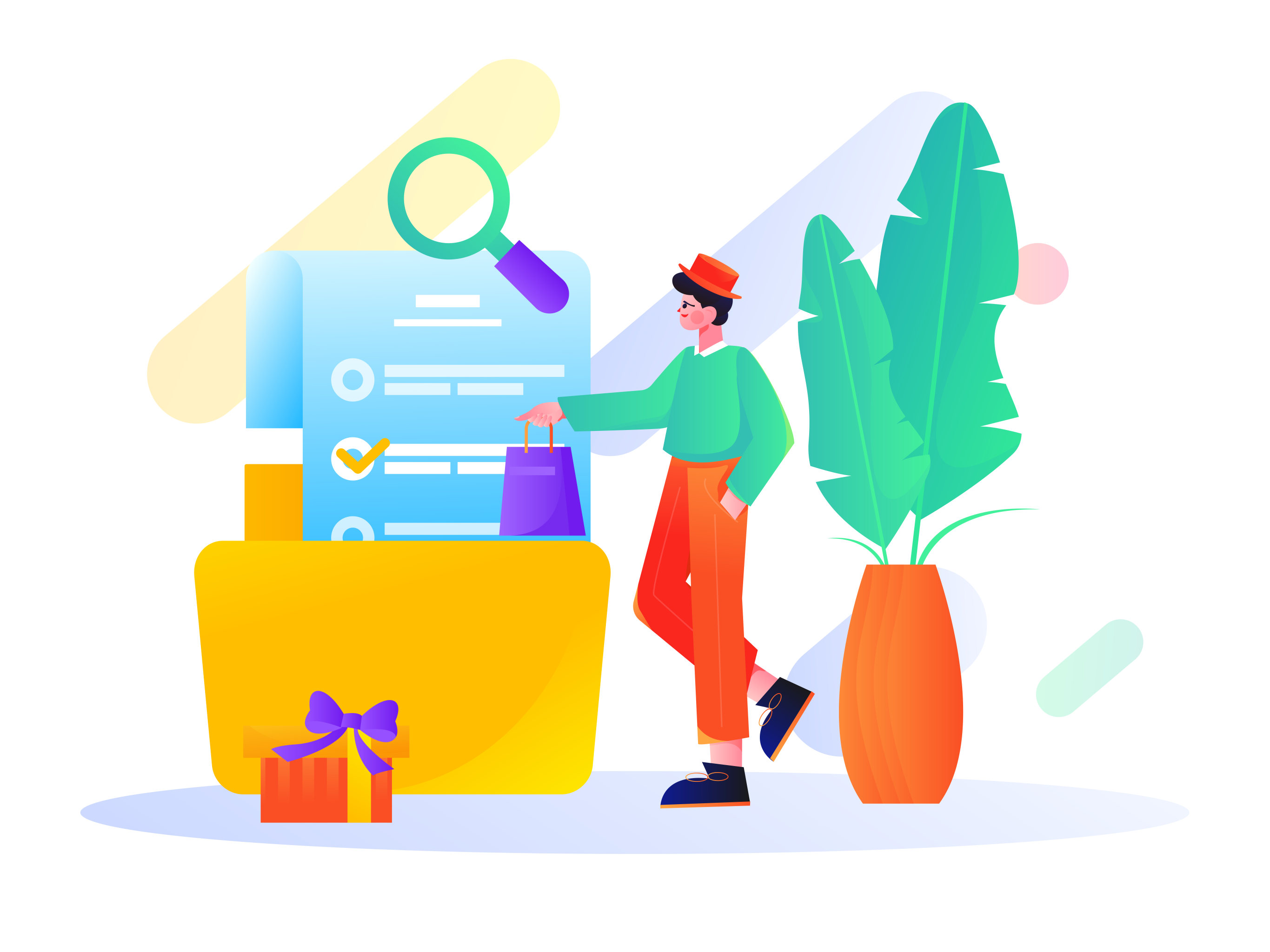 邀请好友进行问卷调查获得红包人物互联网背景矢量插画