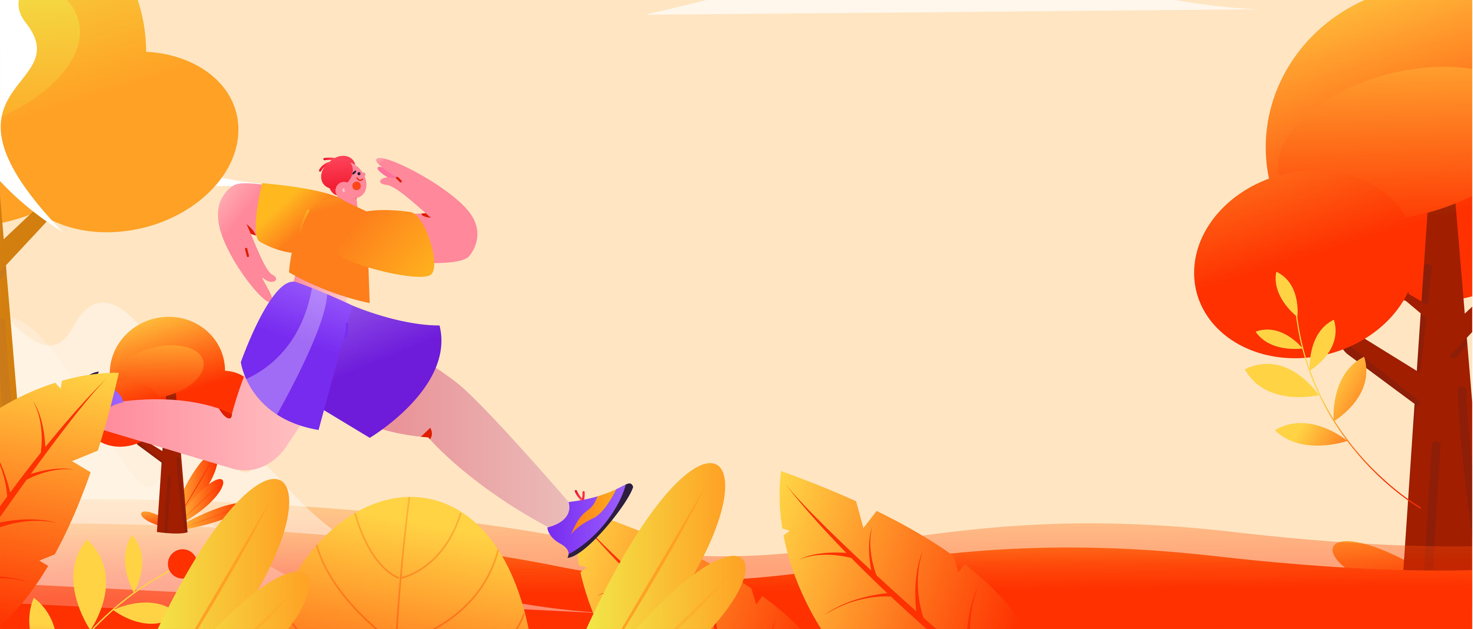 跑步的人矢量插画