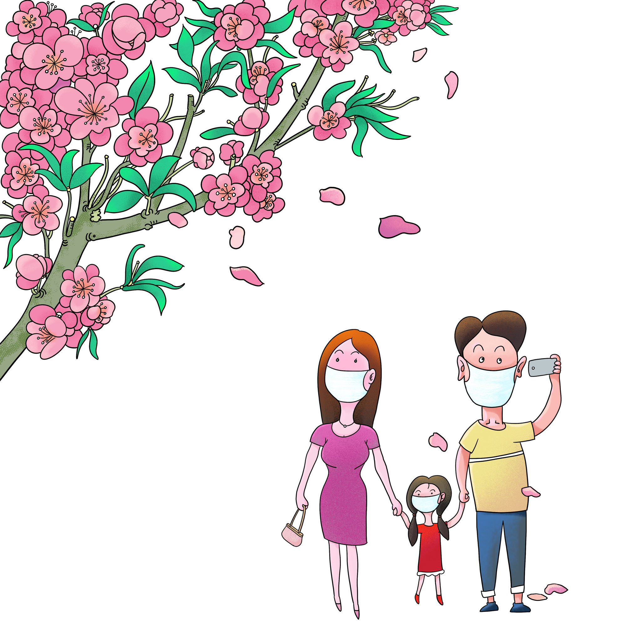 插图:春来赏花去