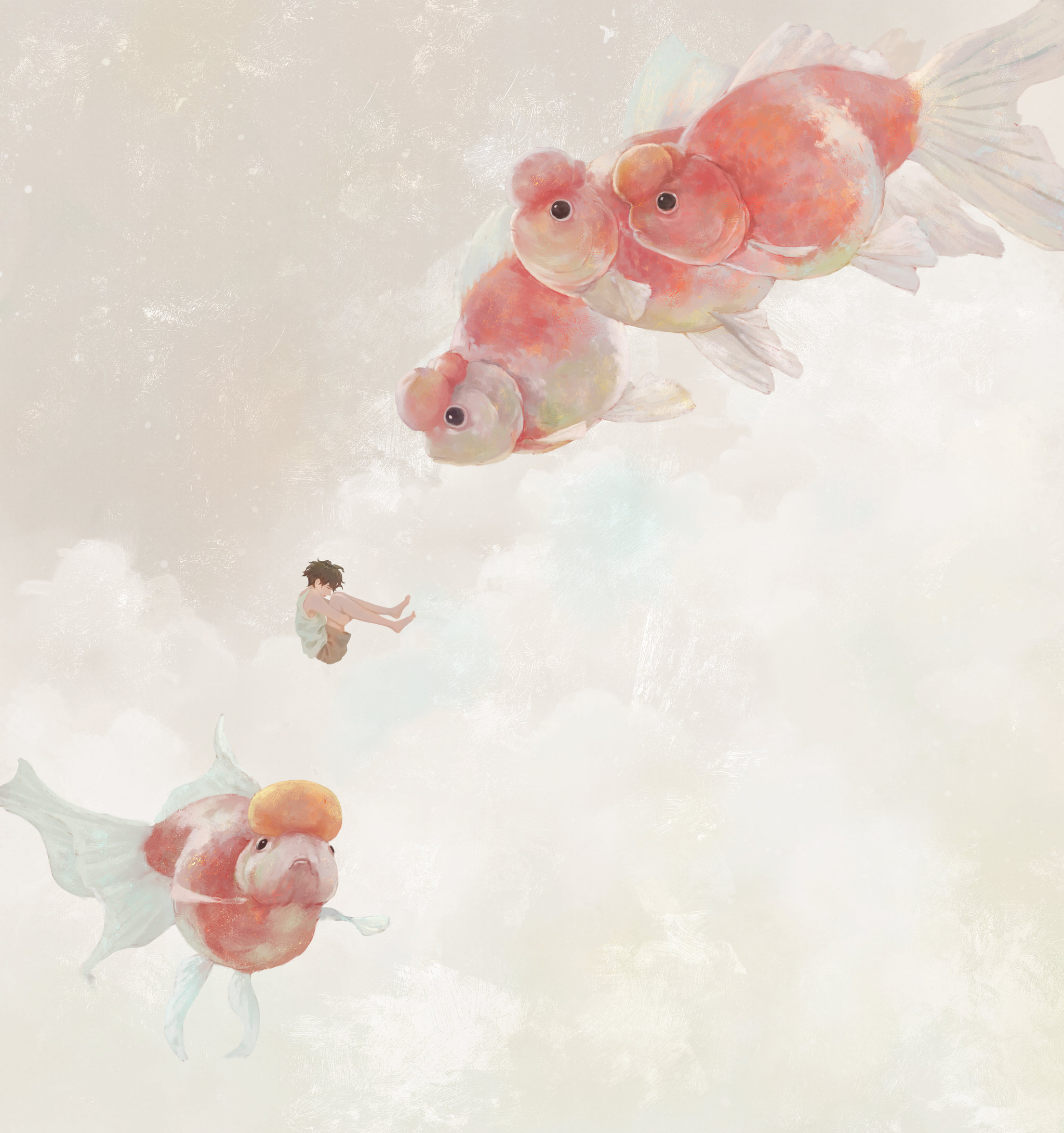 金鱼与少女 - 夕海pares - 原创作品 - 视觉中国(shijueme)