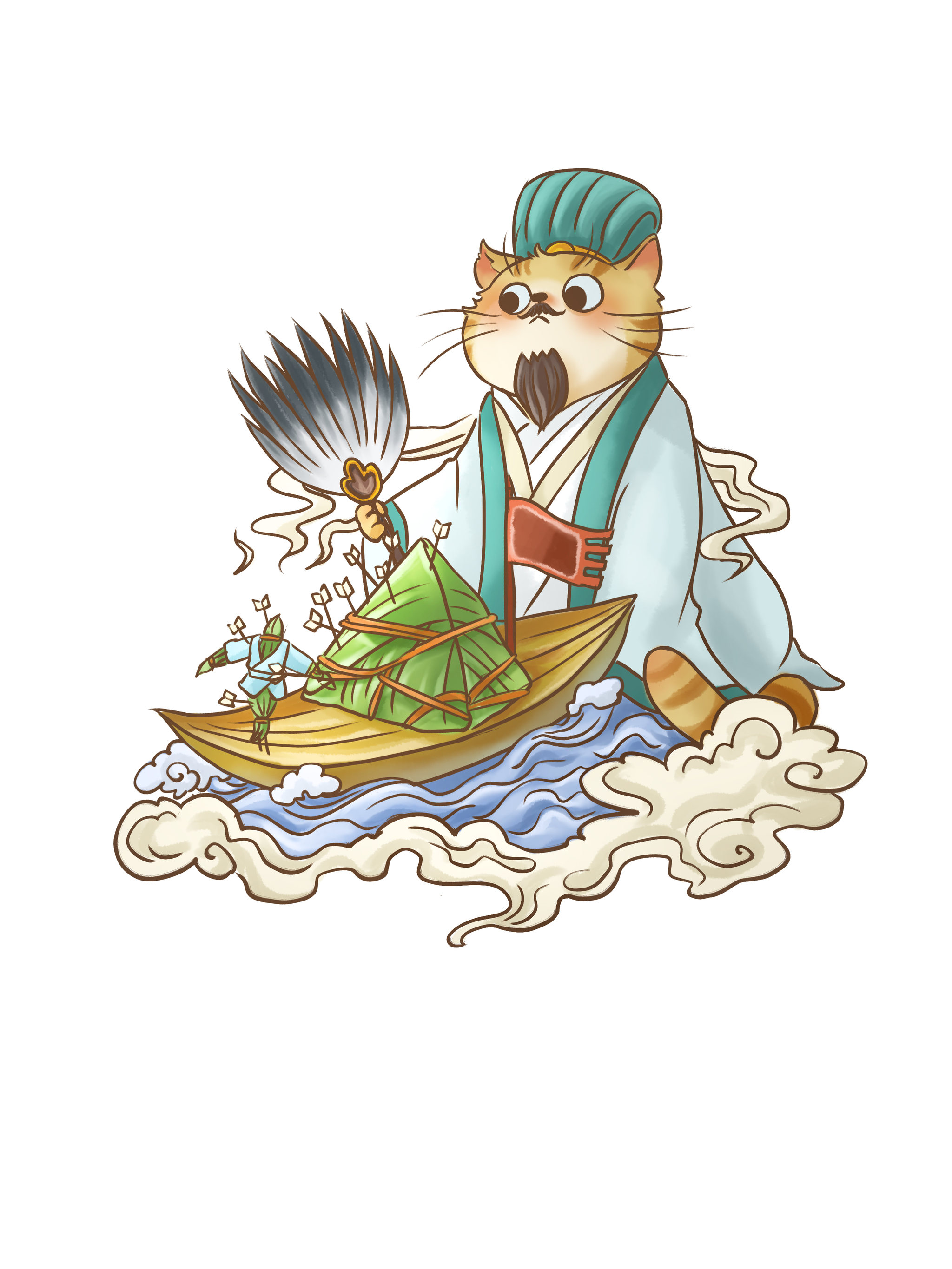 喵咪诸葛亮粽子草船借箭