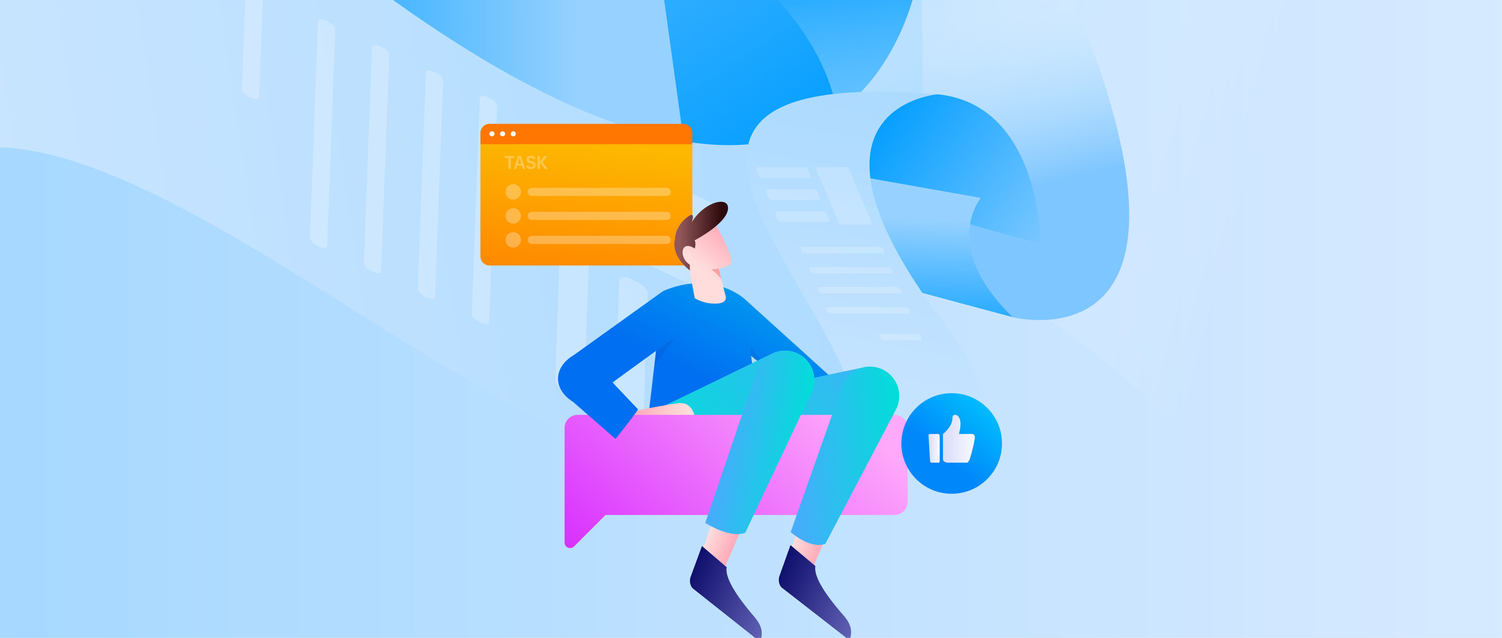 完成待办事项扁平矢量概念运营插画