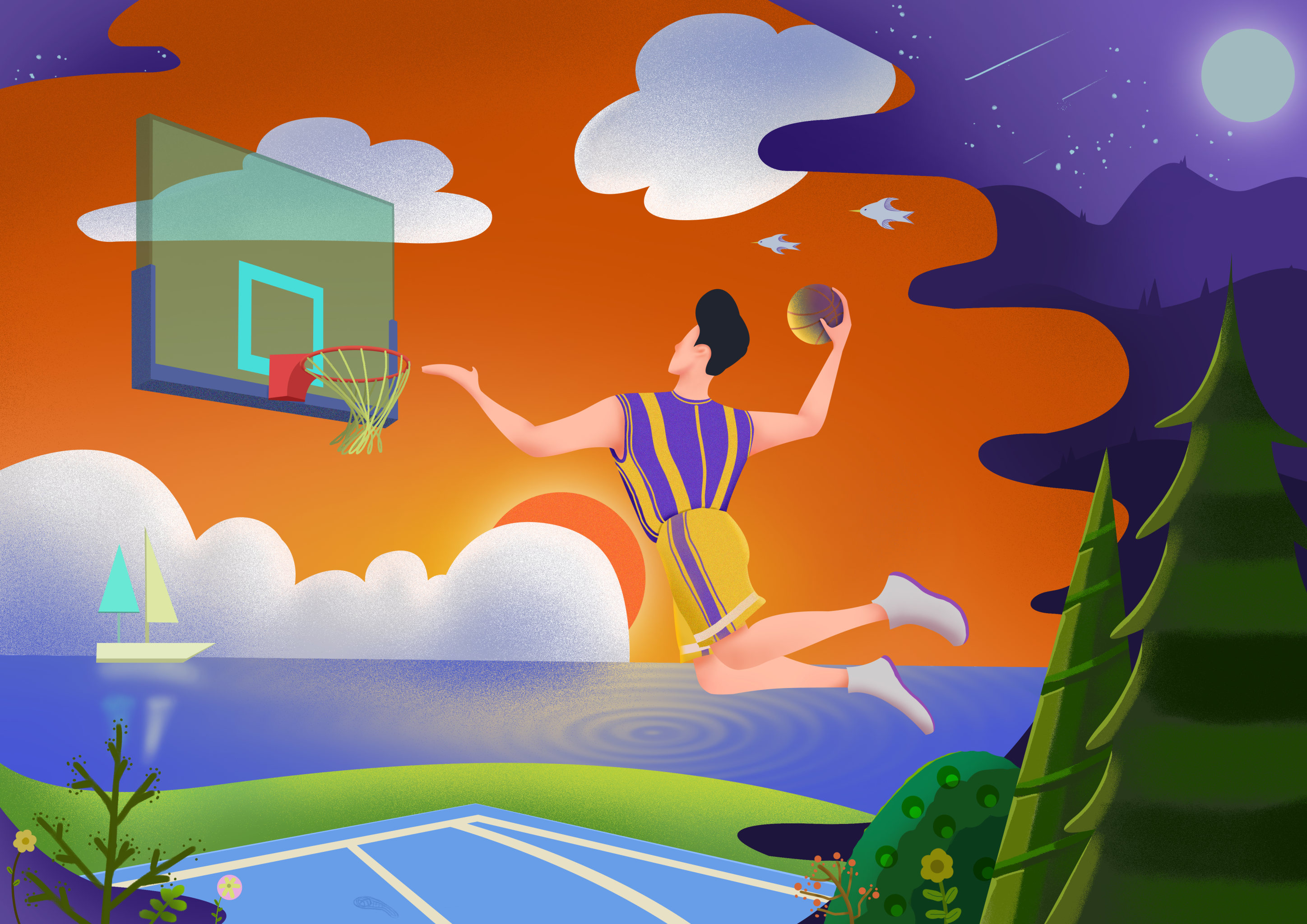 灌篮- 枕头 - 原创作品 - 视觉中国(shijueme)