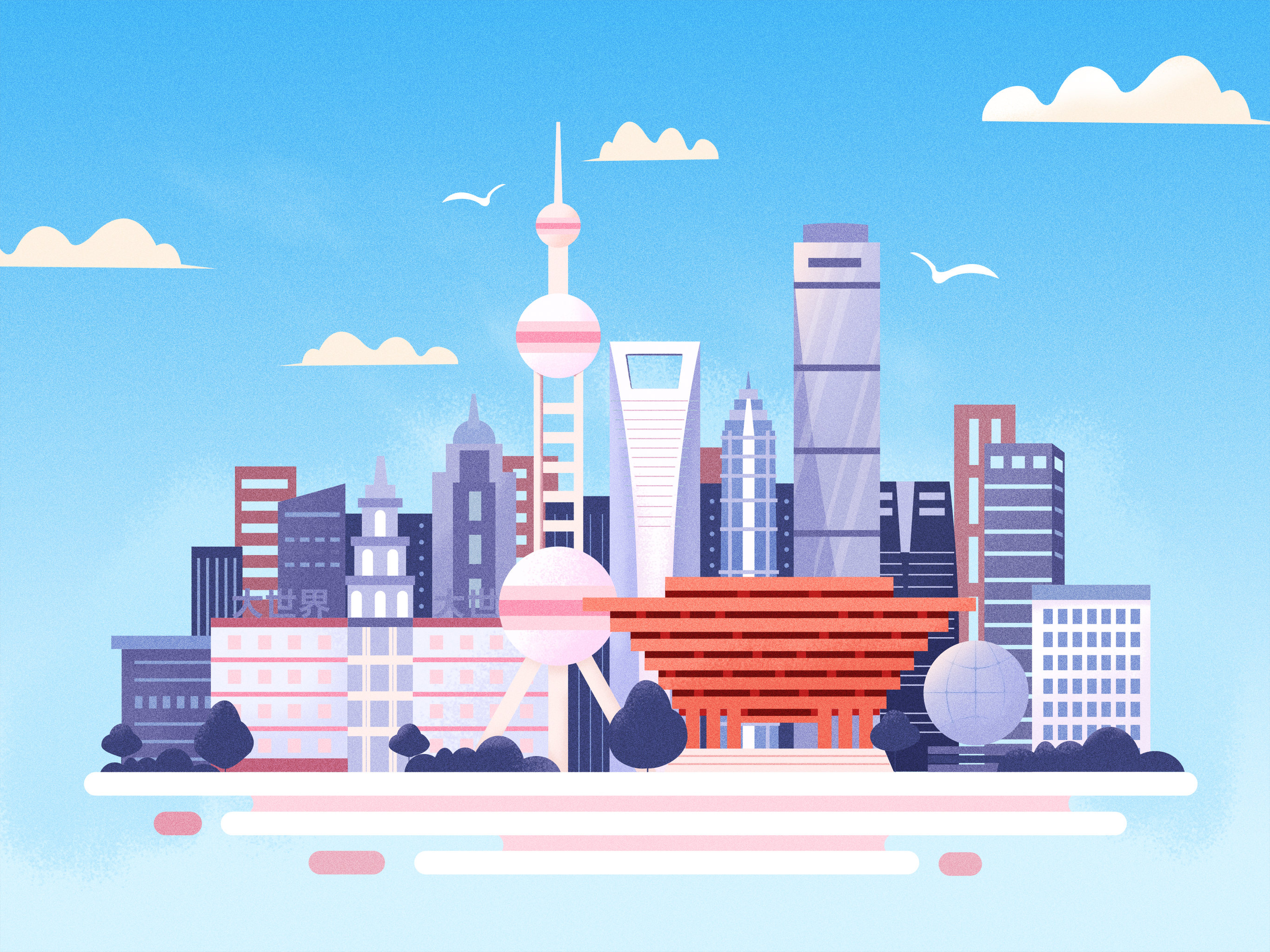 东方明珠 - 花喃hana - 原创作品 - 视觉中国(shijueme)