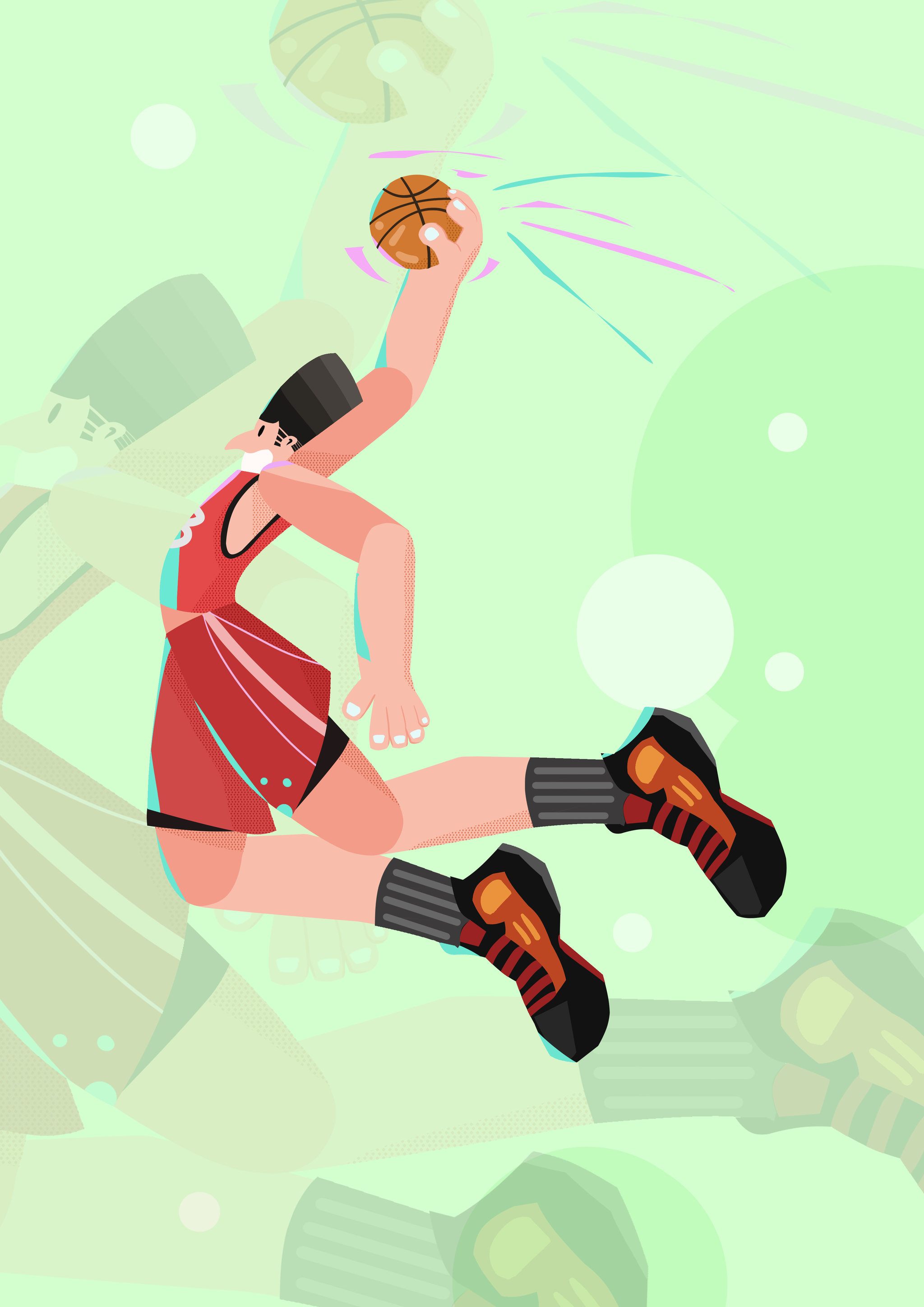 篮球插画