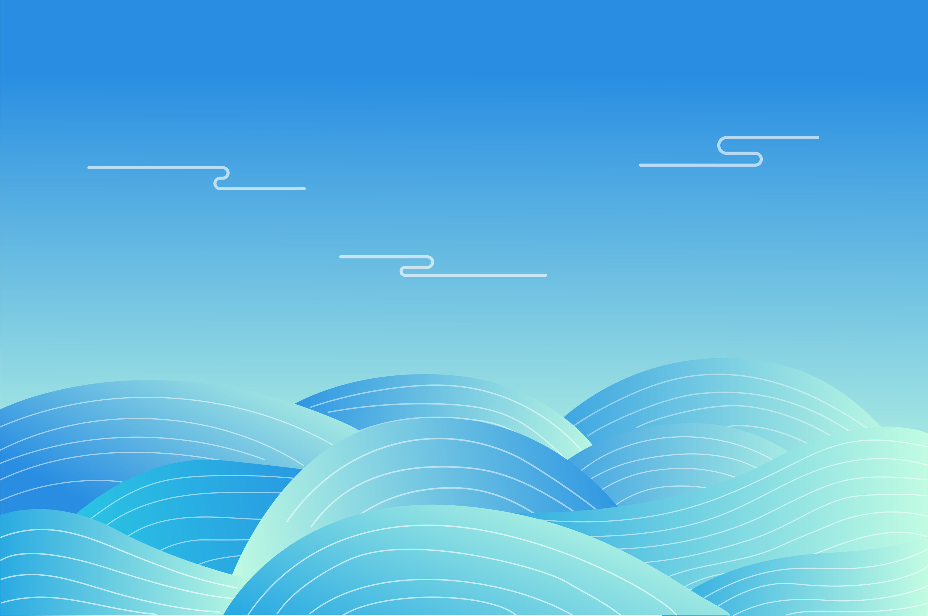 水波纹矢量插画