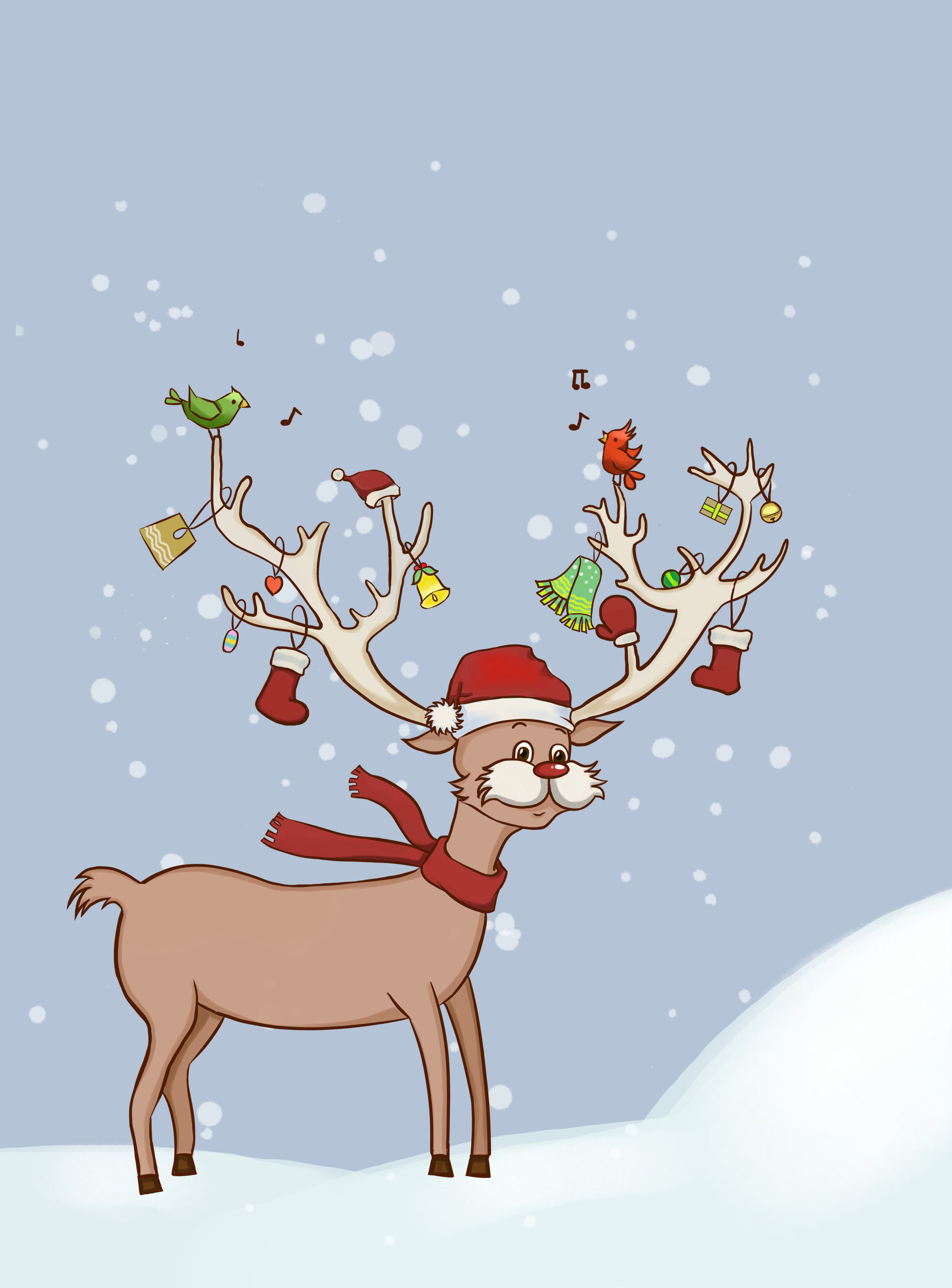 圣诞鹿鹿海报